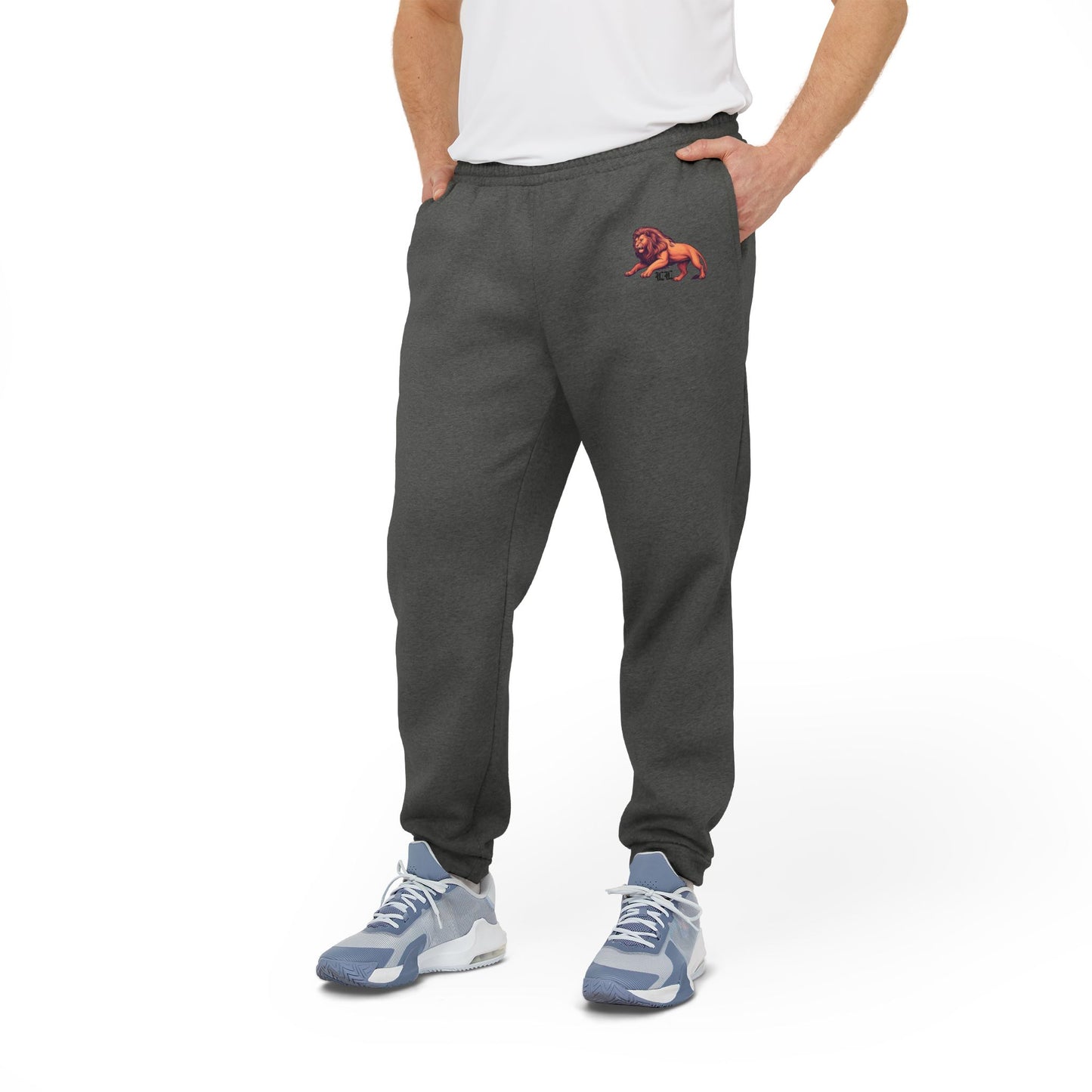 Adidas/Legio Leo by DZ Royal Unisex Fleece Joggers, Cozy Sweatpants, Athleisure Wear, Ideal for Lounging, Travel, Gym, Casual Outfits