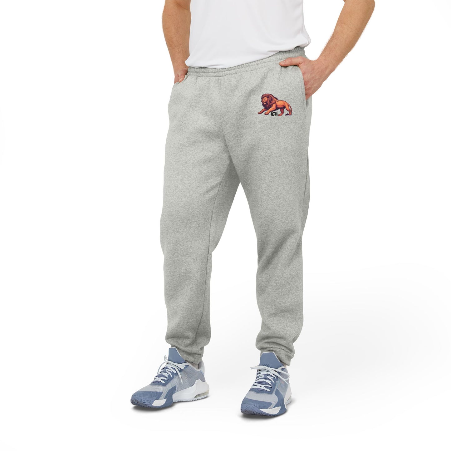 Adidas/Legio Leo by DZ Royal Unisex Fleece Joggers, Cozy Sweatpants, Athleisure Wear, Ideal for Lounging, Travel, Gym, Casual Outfits