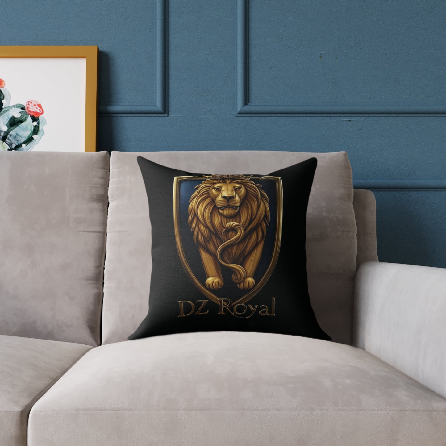 DZ Royal Square Poly Canvas Pillow