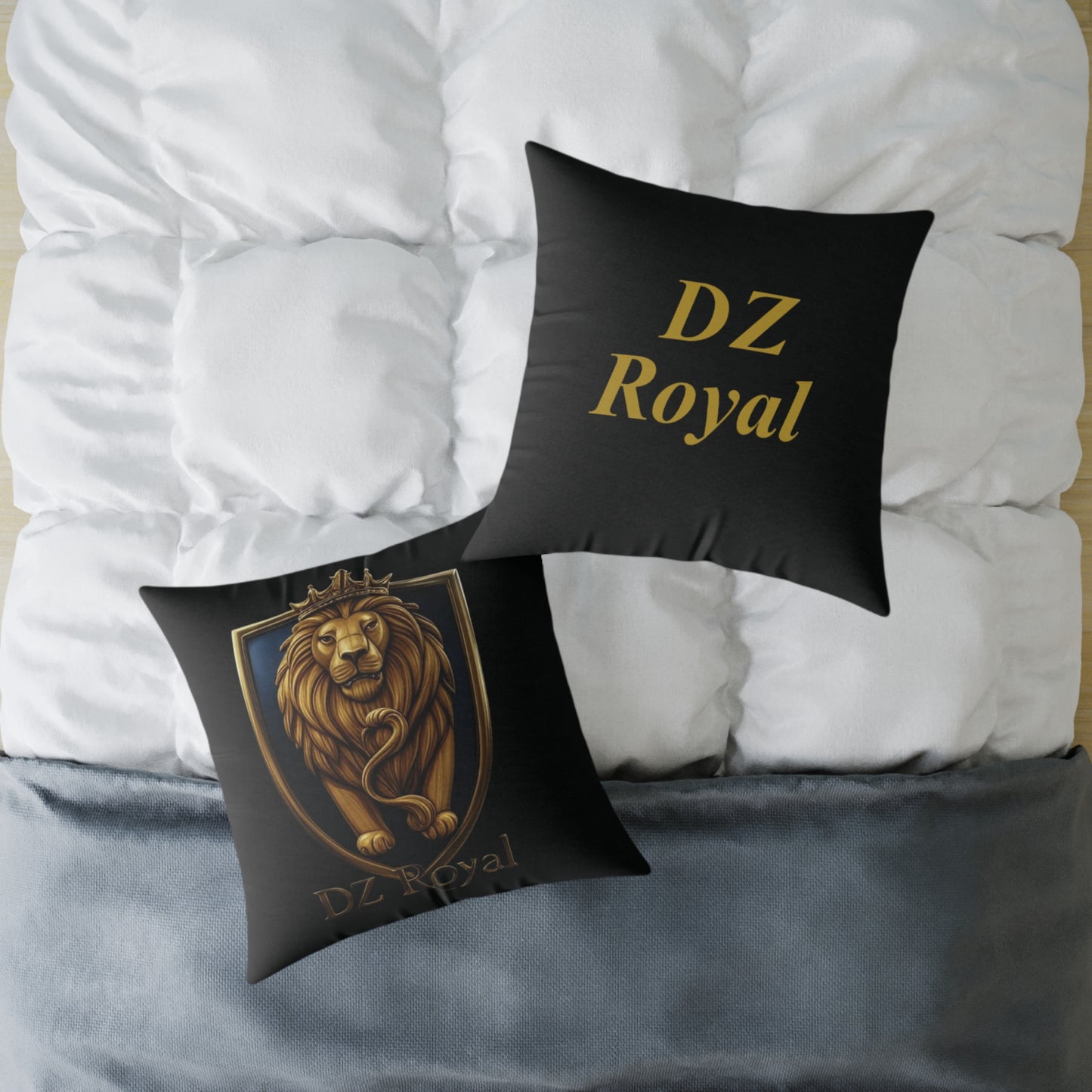 DZ Royal Square Poly Canvas Pillow