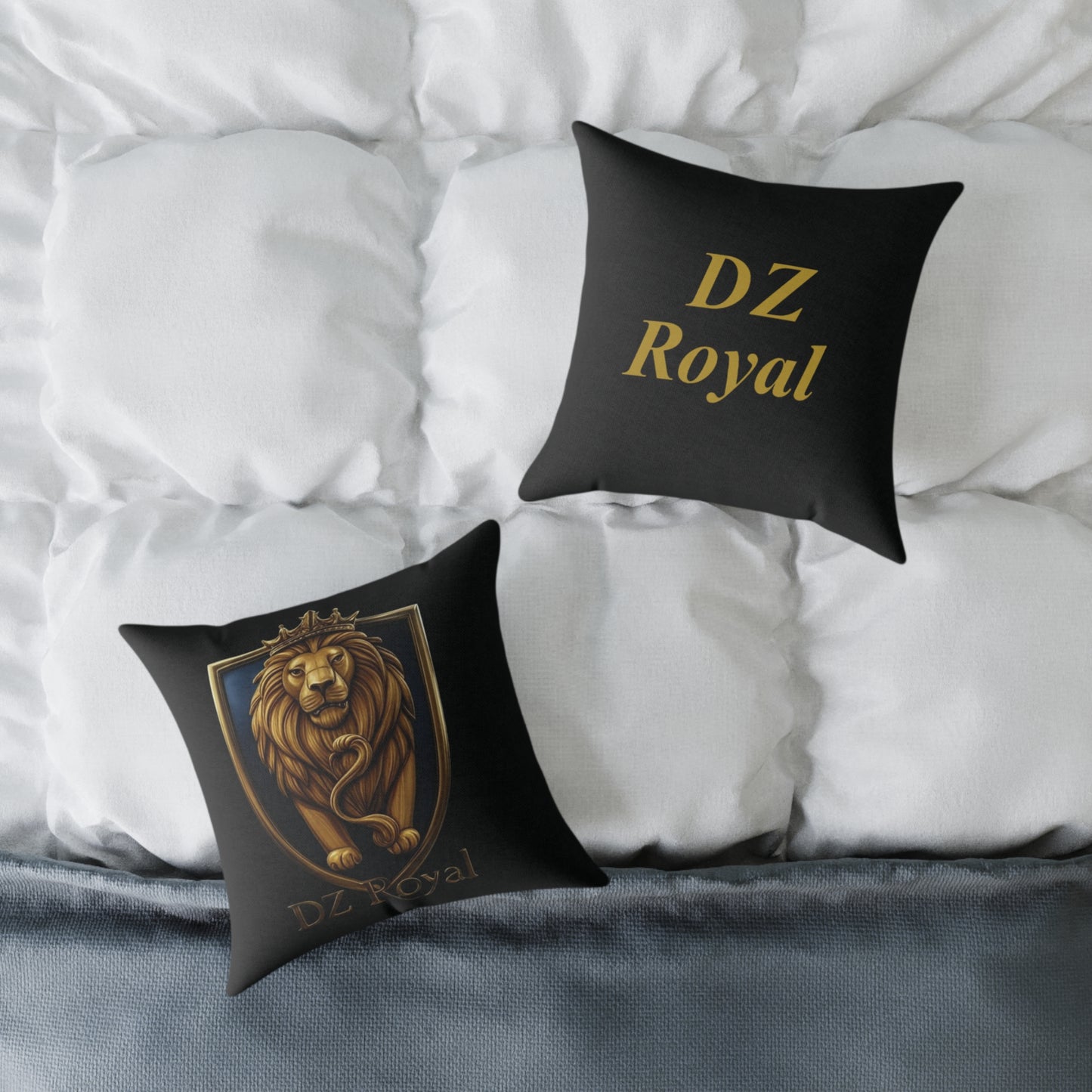 DZ Royal Square Poly Canvas Pillow