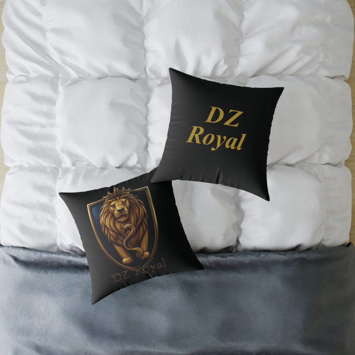 DZ Royal Square Poly Canvas Pillow