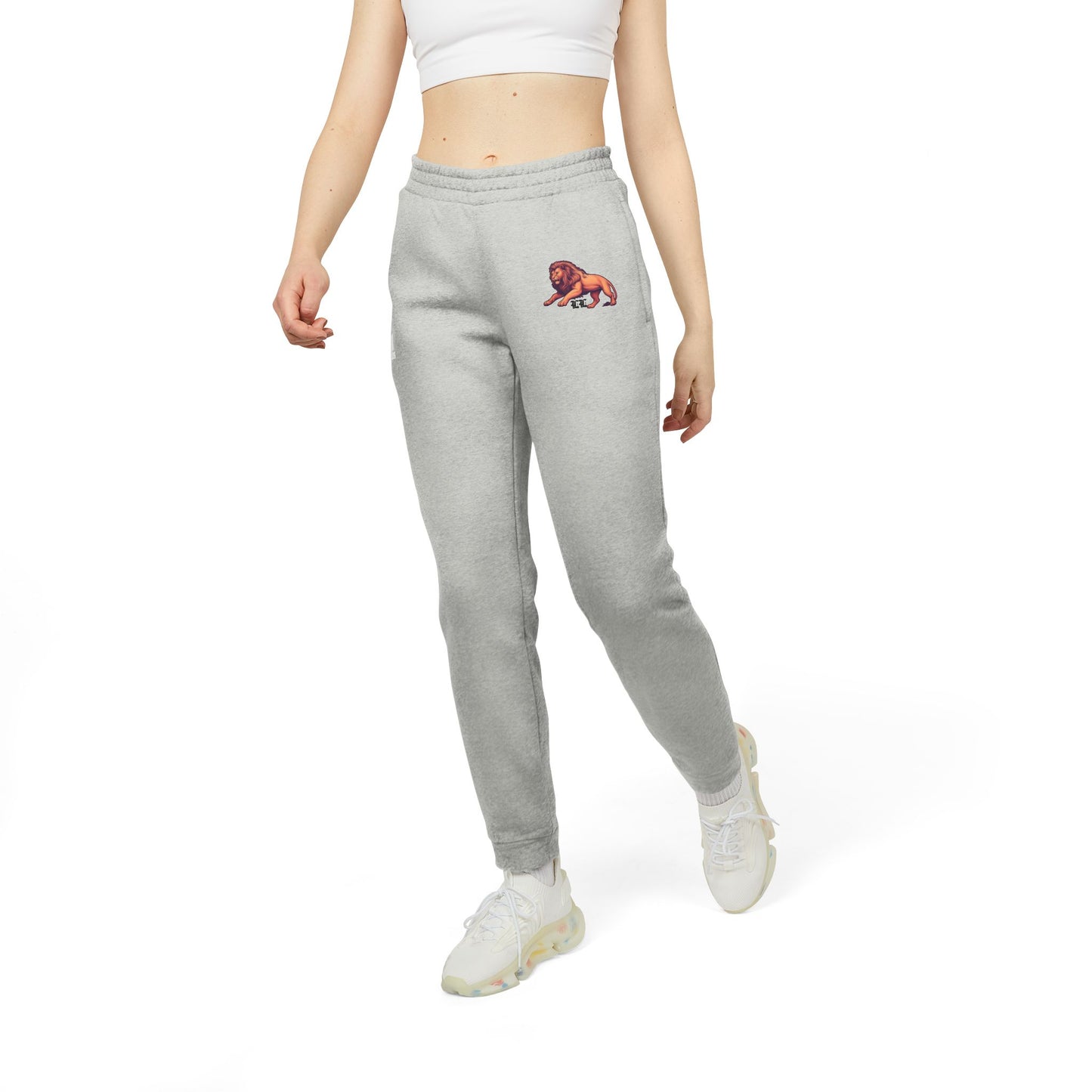 Adidas/Legio Leo by DZ Royal Unisex Fleece Joggers, Cozy Sweatpants, Athleisure Wear, Ideal for Lounging, Travel, Gym, Casual Outfits