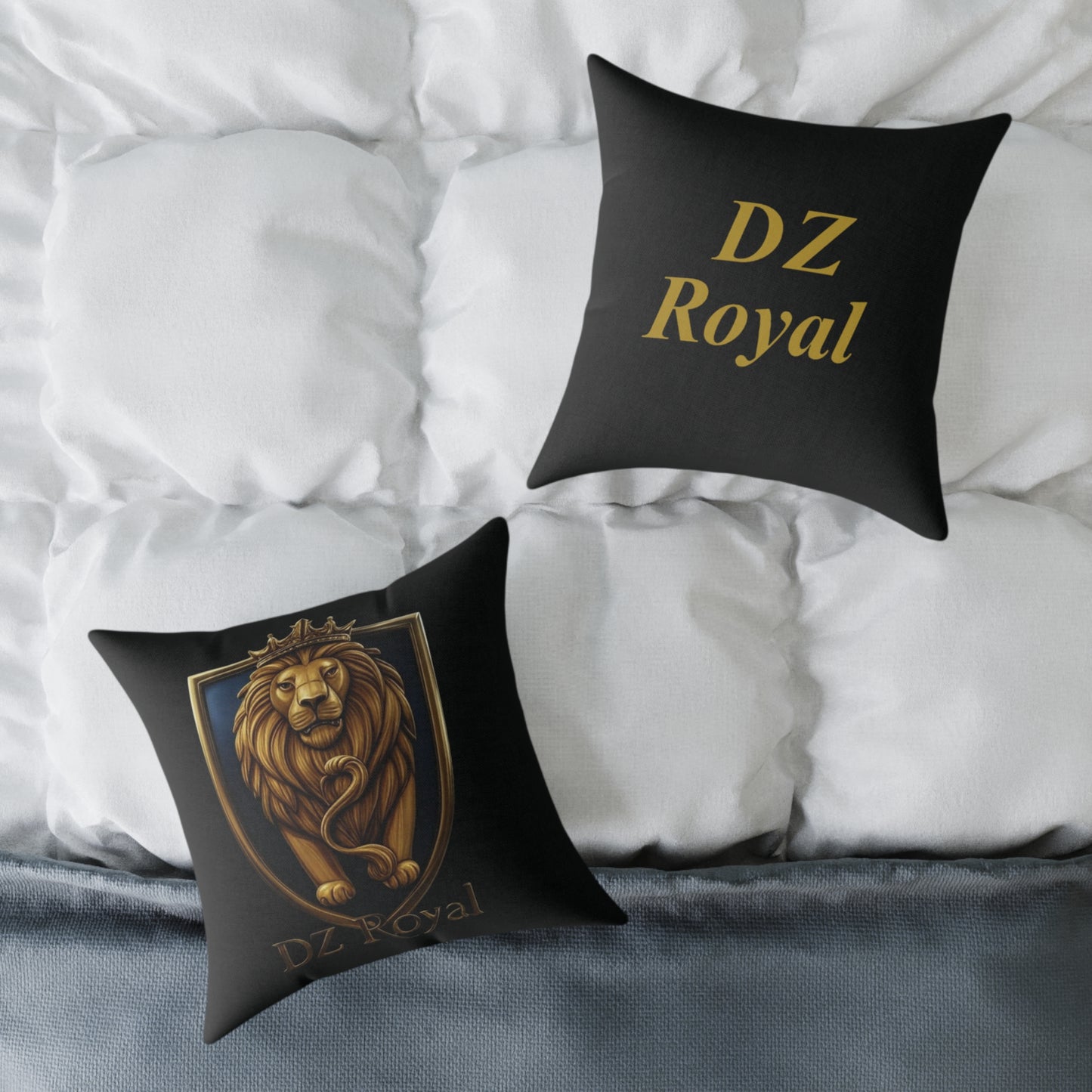 DZ Royal Square Poly Canvas Pillow