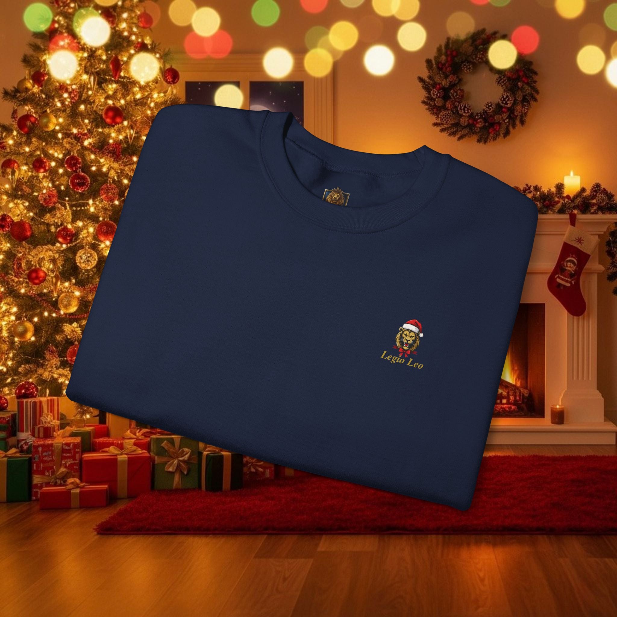 Christmas Holiday Legio Leo by DZ Royal Cozy Unisex Crewneck Sweatshirt for