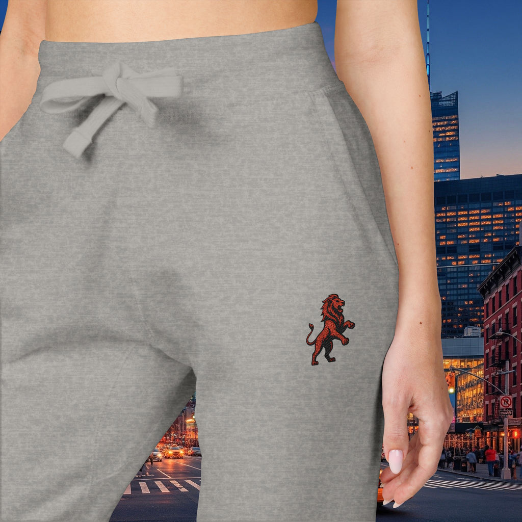 Embroidered Legio Leo Sweatpants — Classic Design Cozy Fleece Joggers