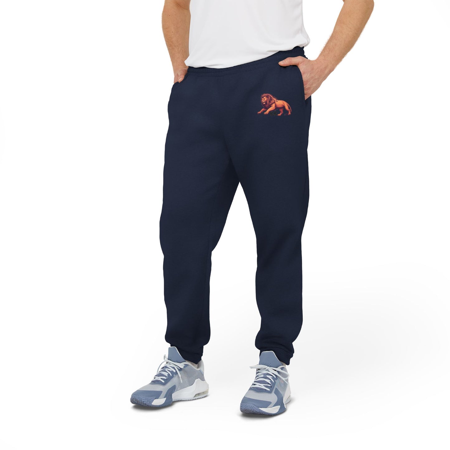 Adidas/Legio Leo by DZ Royal Unisex Fleece Joggers, Cozy Sweatpants, Athleisure Wear, Ideal for Lounging, Travel, Gym, Casual Outfits