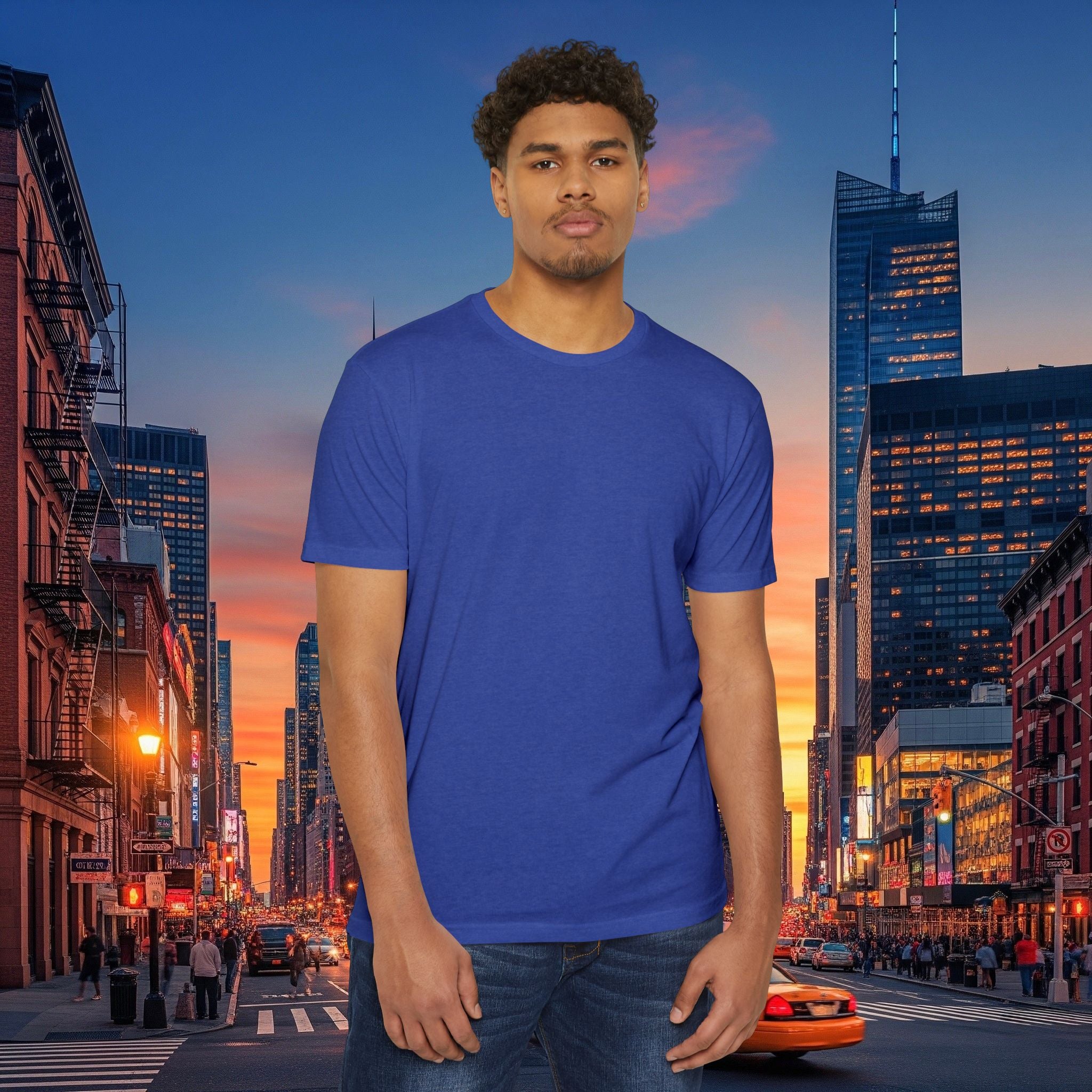 Classic Plain T‑Shirt — Unisex CVC Jersey Tee