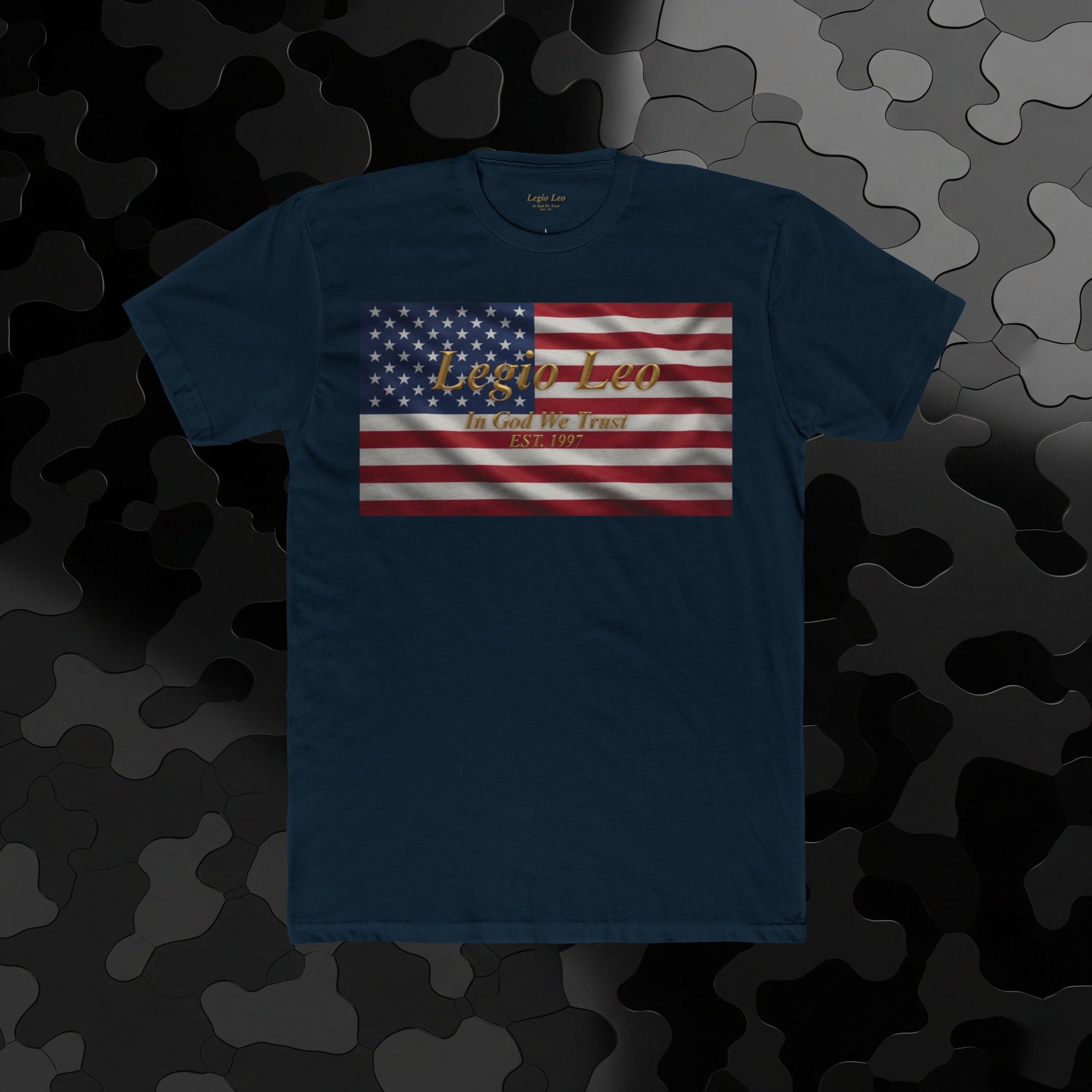 American Flag "Liberty" Tee — Vintage Patriotic Cotton T-Shirt