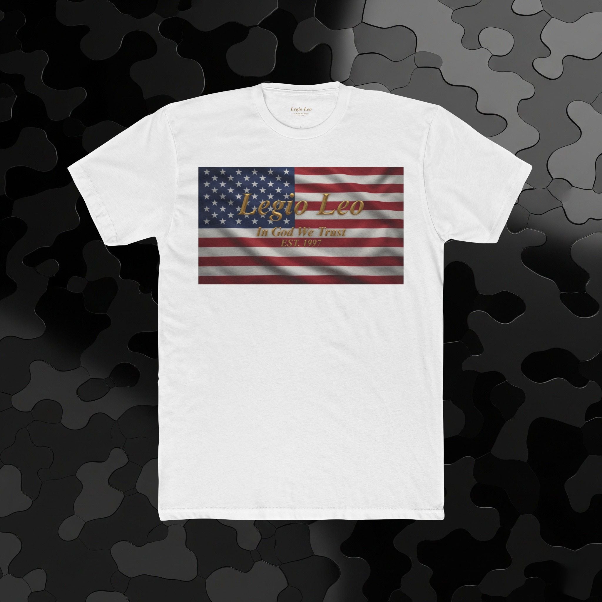 American Flag "Liberty" Tee — Vintage Patriotic Cotton T-Shirt