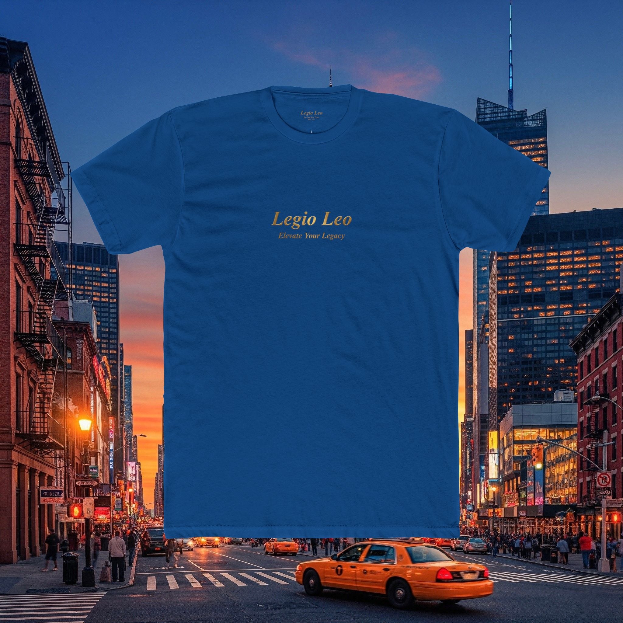 Legio Leo Vintage Script Tee — Classic Minimalist Crew Neck T‑Shirt