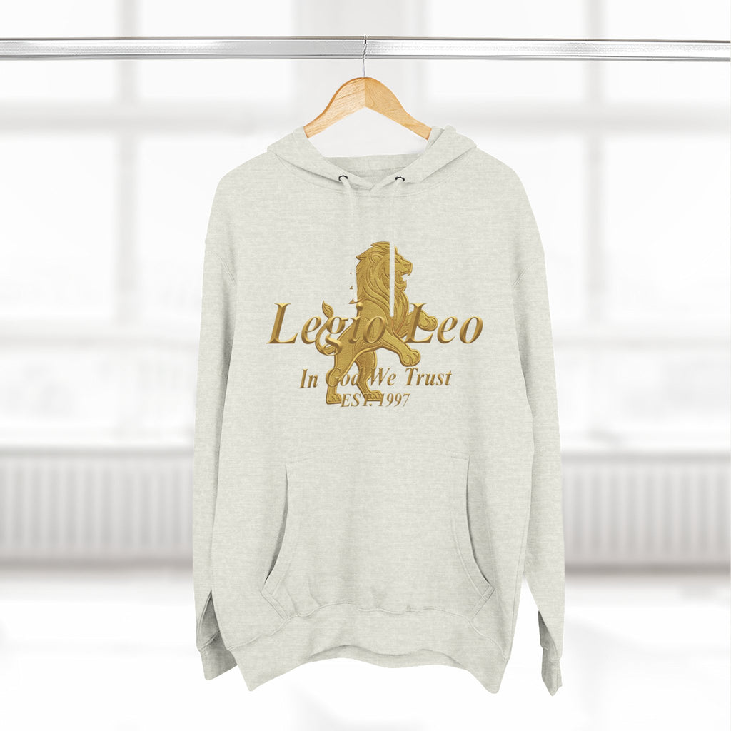 Legio Leo Golden Edition Fleece Hoodie – Minimal Gold Script Pullover