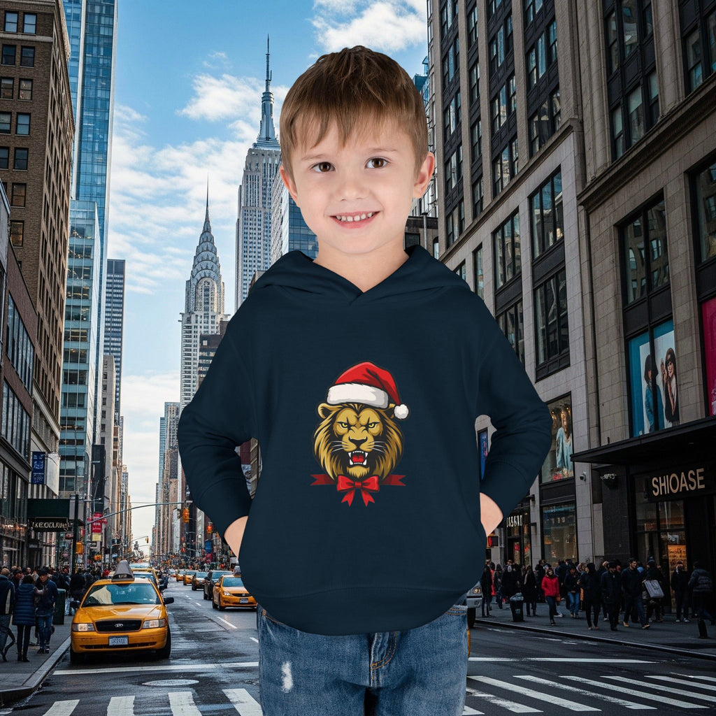 Christmas Legio Leo’s Toddler Pullover Fleece Hoodie (Grown Lion)