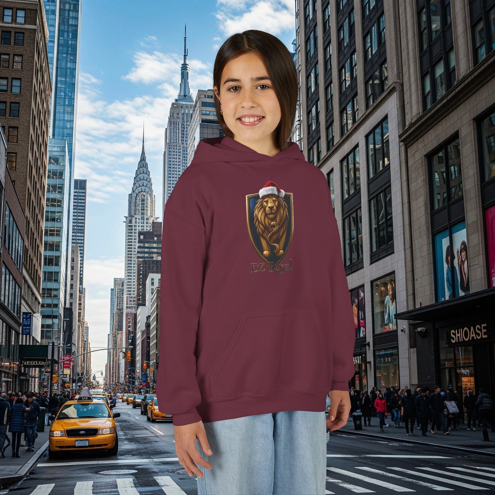 DZ Royal’s Christmas Youth Hoodie (Grown Lion)