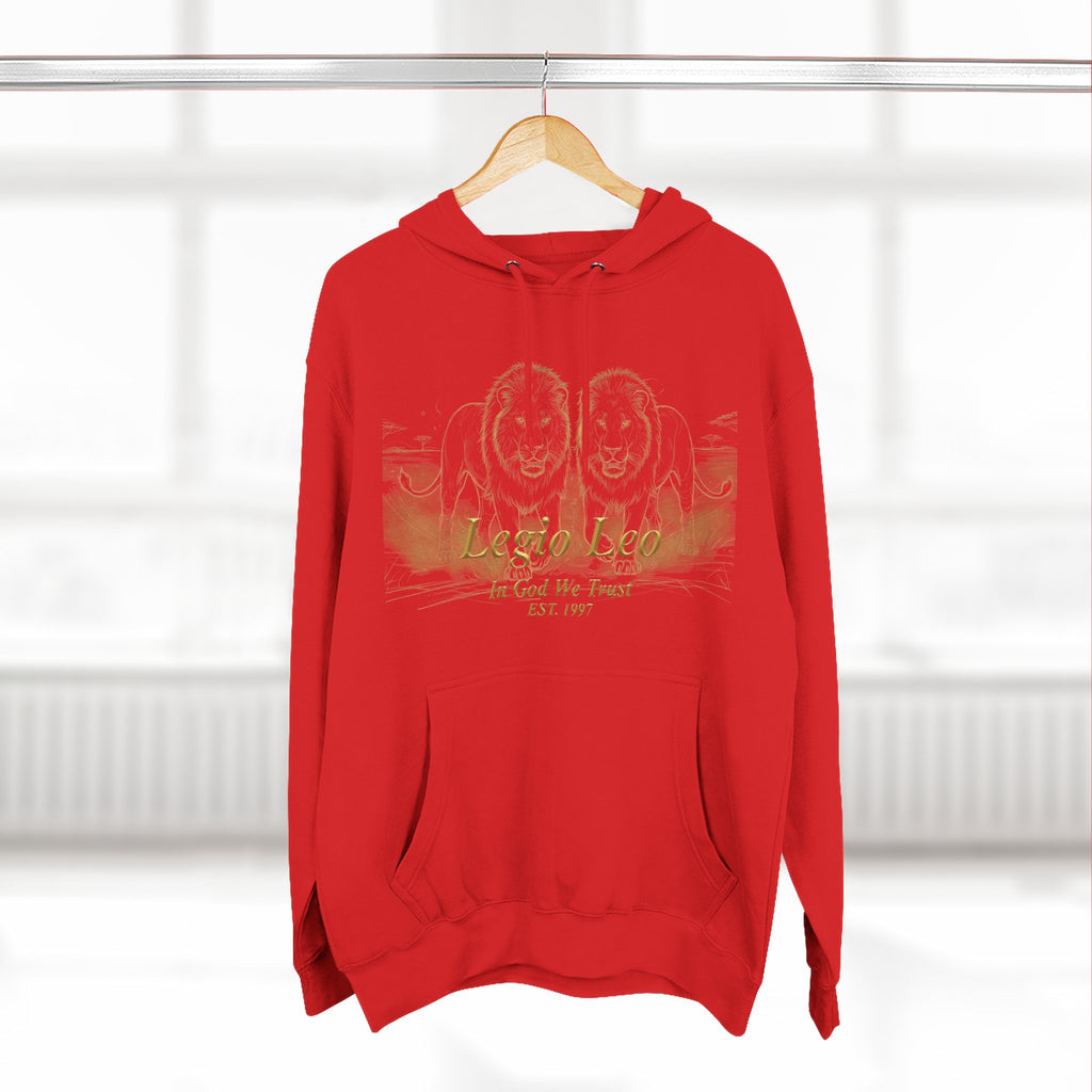 Legio Leo Fleece Hoodie – Minimal Gold Script Brothers 4 Life Pullover