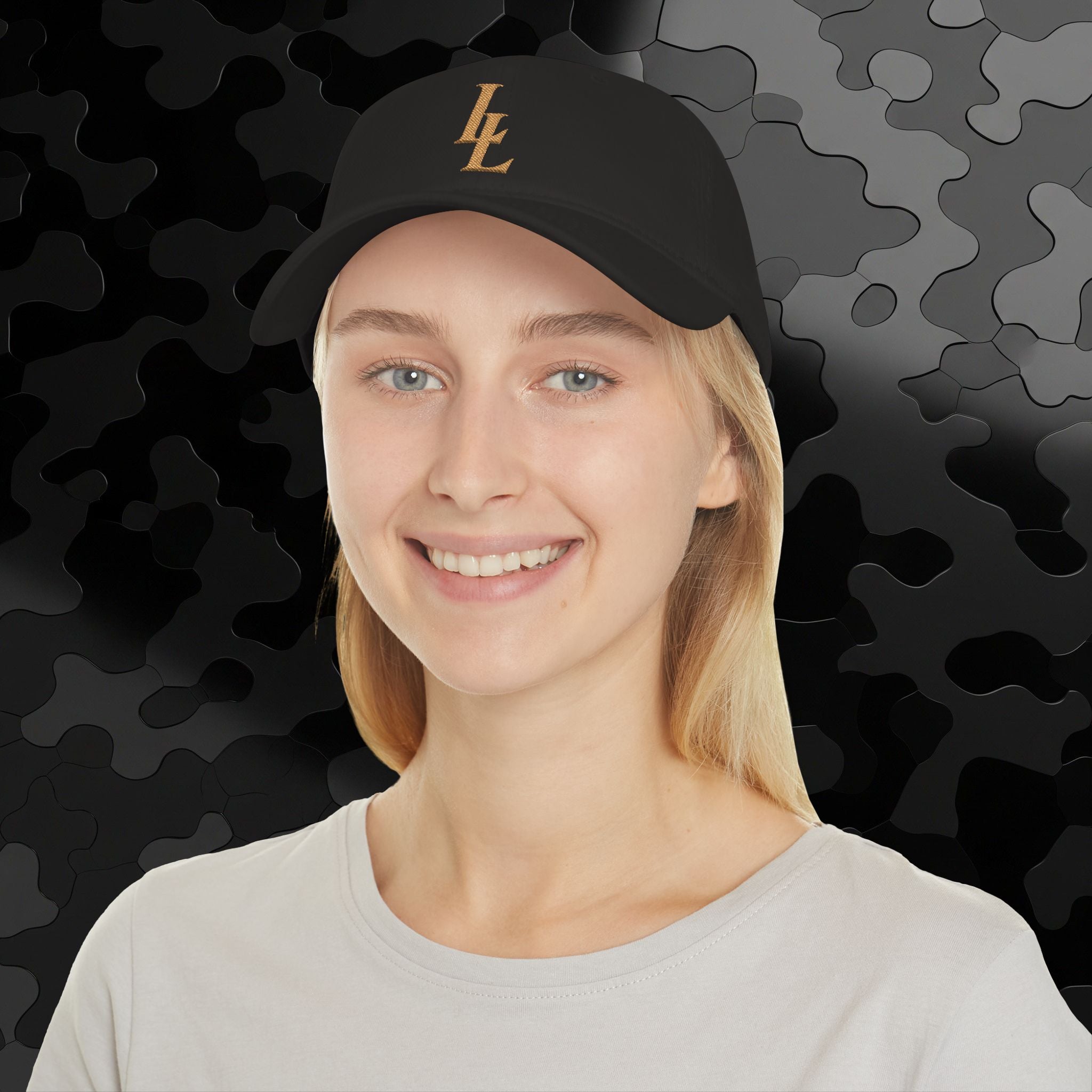 Low Profile Baseball Cap Overlapping 'LL' Embroidery