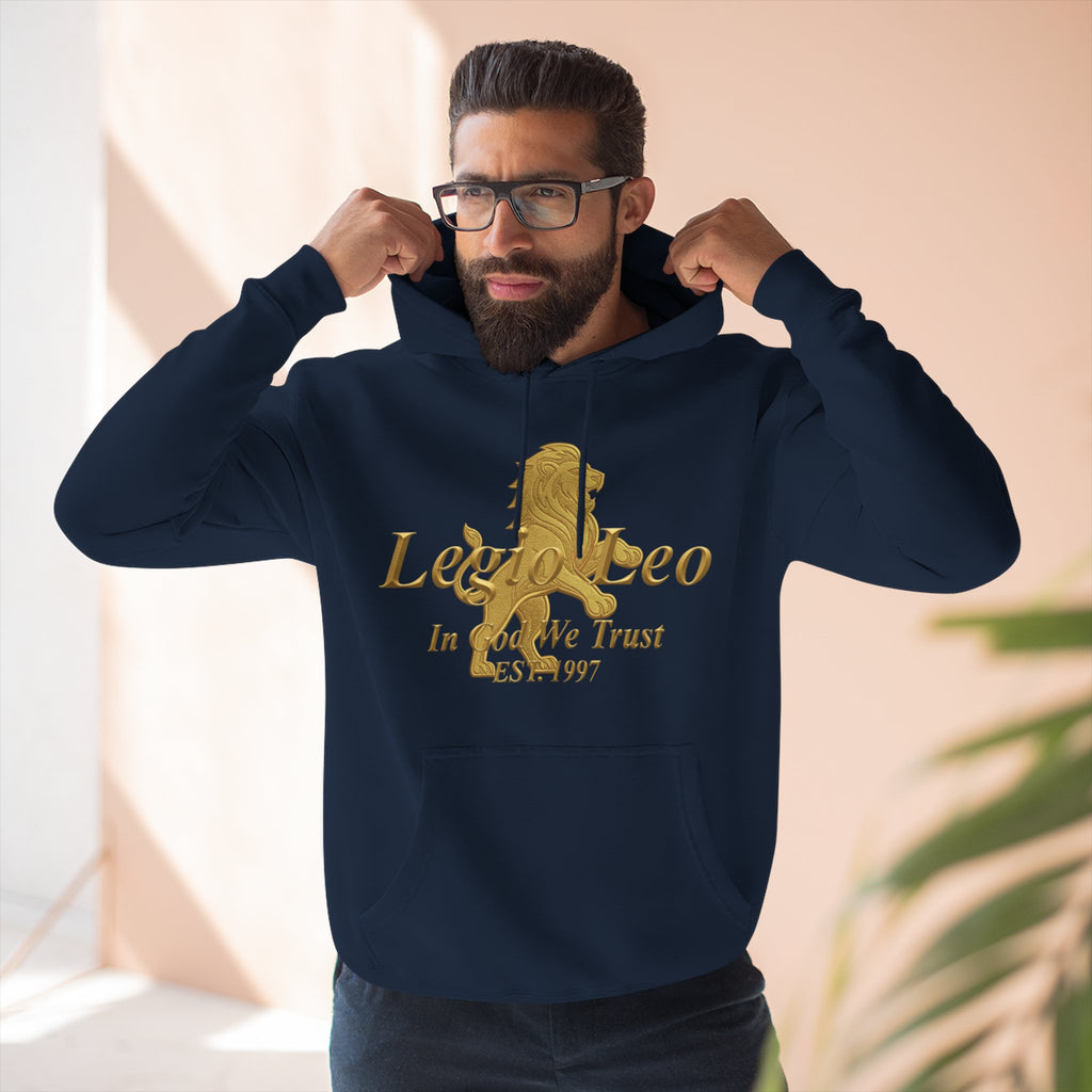Legio Leo Golden Edition Fleece Hoodie – Minimal Gold Script Pullover