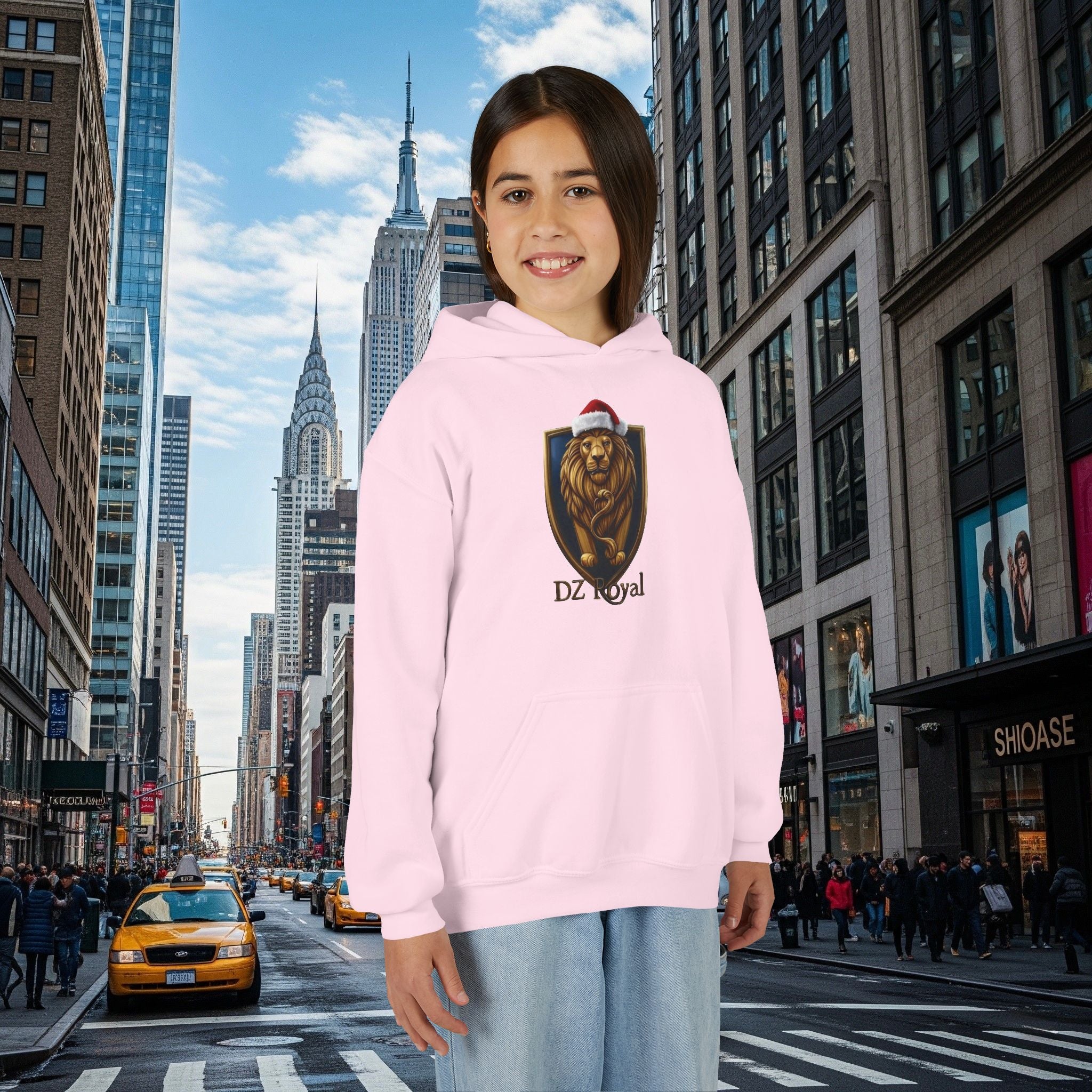 DZ Royal’s Christmas Youth Hoodie (Grown Lion)