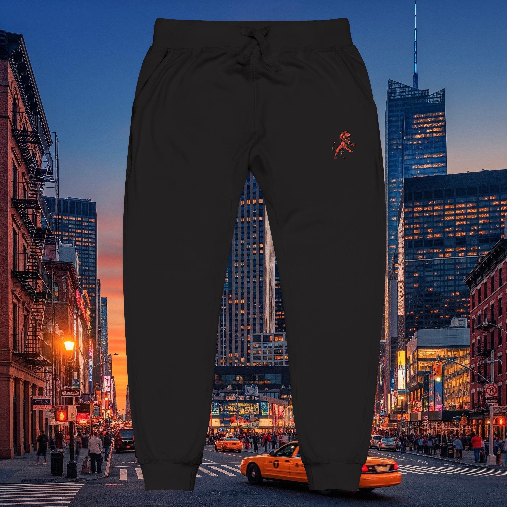 Embroidered Legio Leo Sweatpants — Classic Design Cozy Fleece Joggers