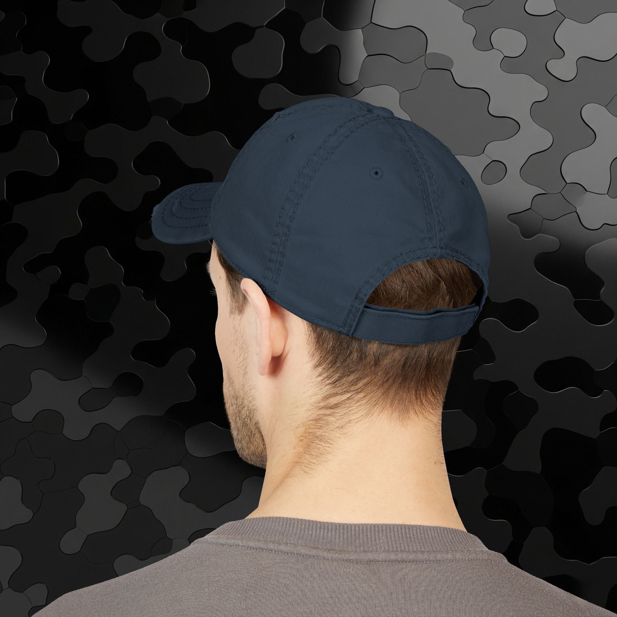 Embroidered Lion Dad Hat — Vintage Washed Baseball Cap