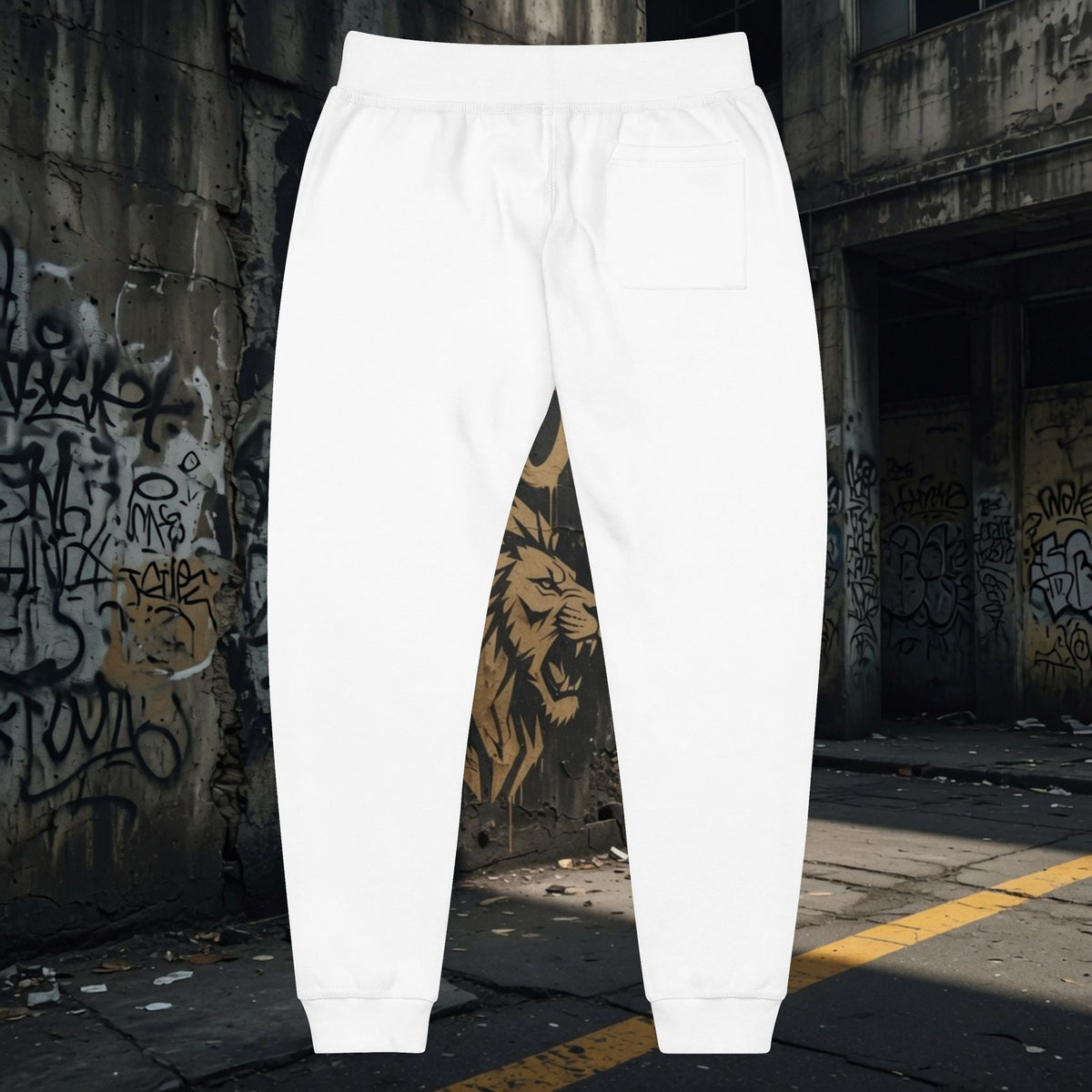 Legio Leo Embroidered Streetwear Fleece Sweatpants