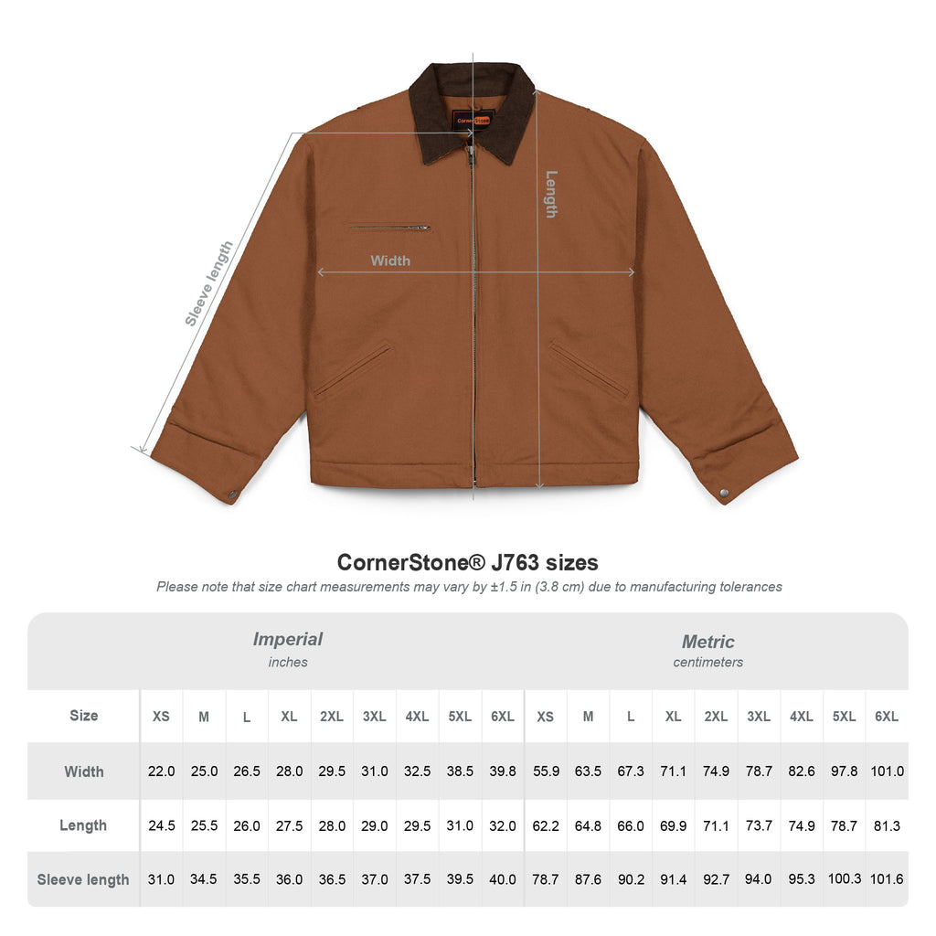 Legio Leo by DZ Royal Embroidered Duck Cloth Work Jacket — Durable Black Canvas Utility Coat