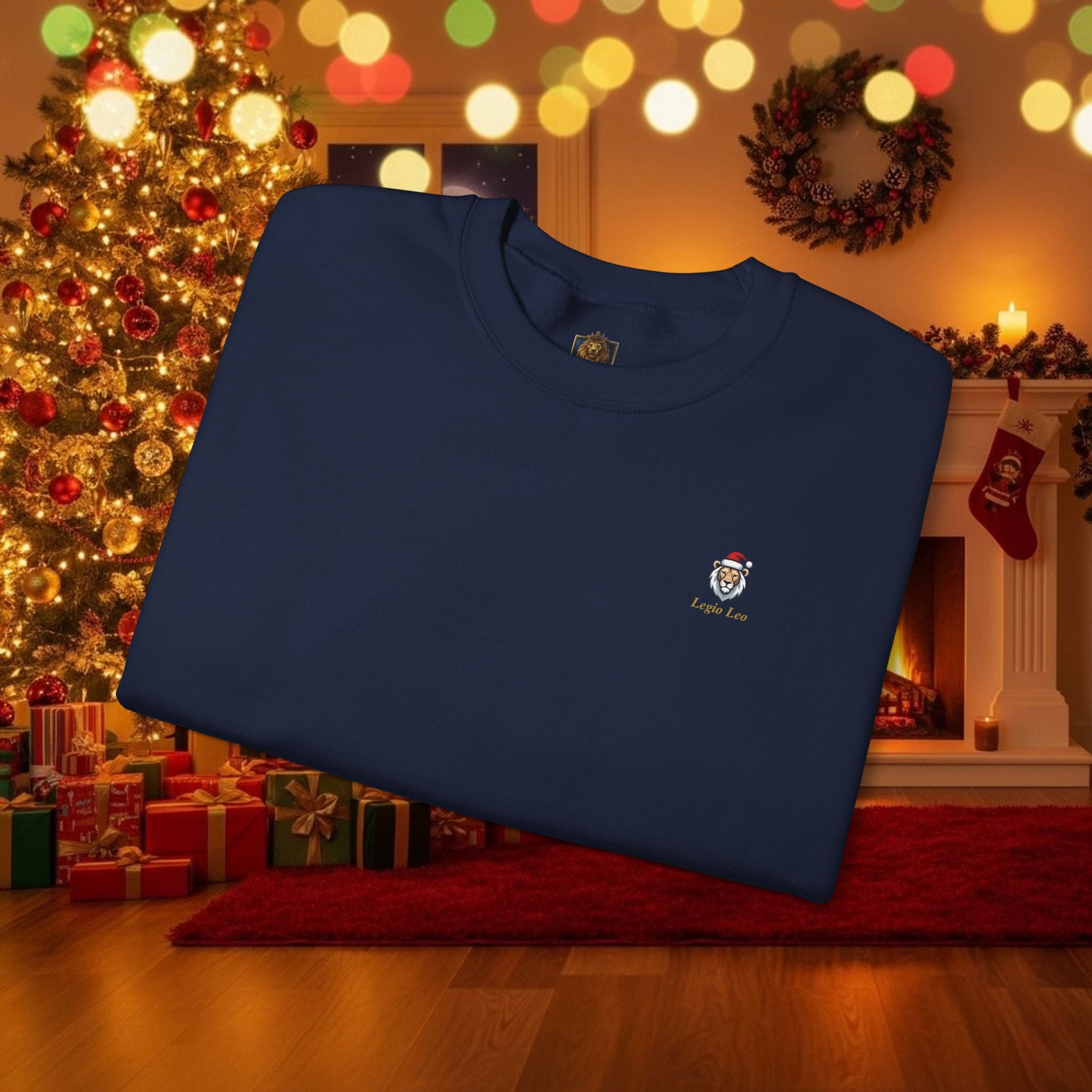 Christmas Holiday Legio Leo by DZ Royal Cozy Unisex Crewneck Sweatshirt for