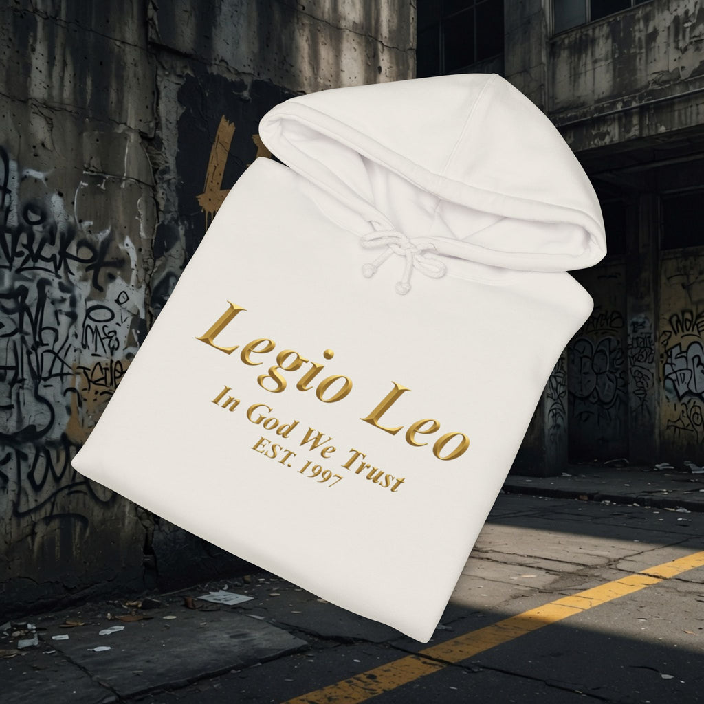 Legio Leo | In God We Trust | Unisex Heavyweight Hooded Sweatshirt