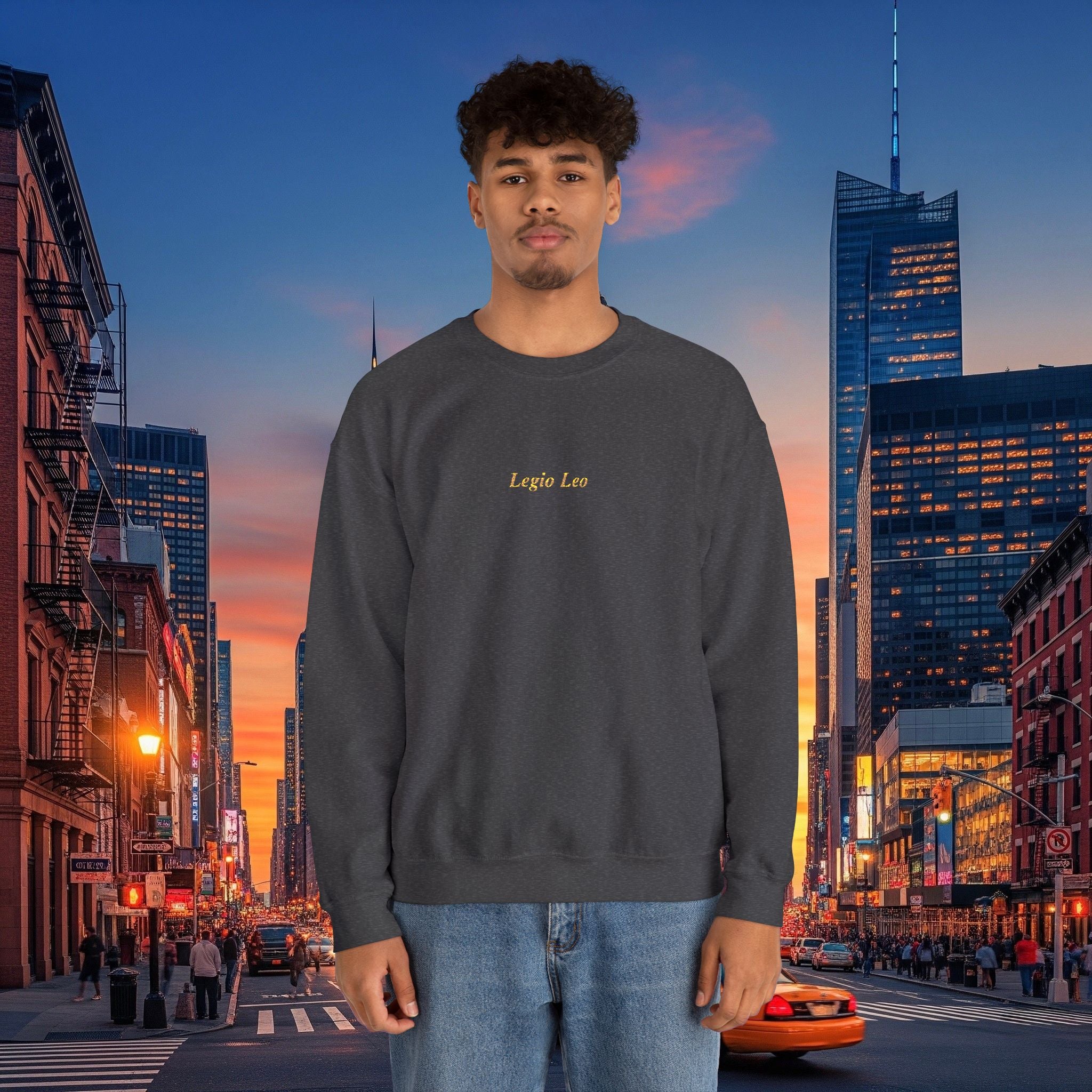 Legio Leo Crewneck Sweatshirt | Legio Leo Design Embroidered