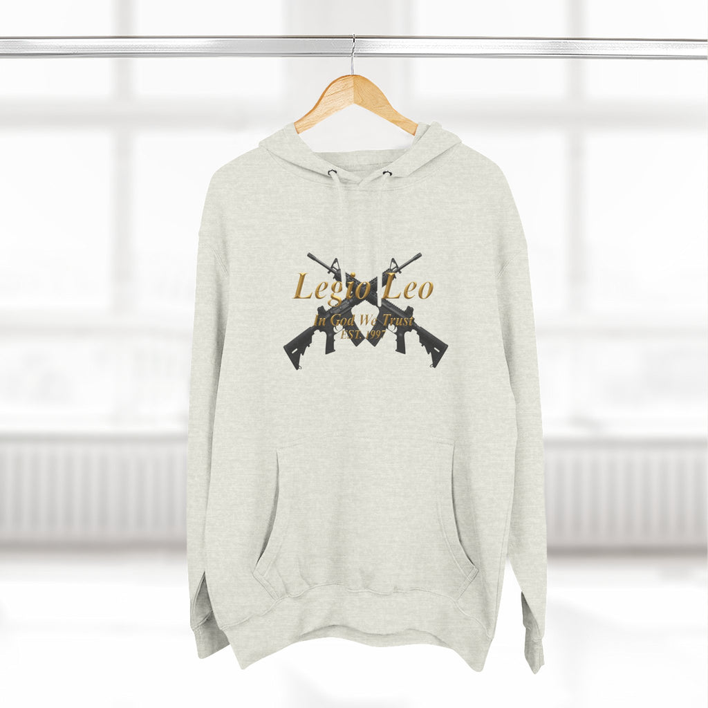 Legio Leo Warrior Fleece Hoodie – Minimal Gold Script Pullover