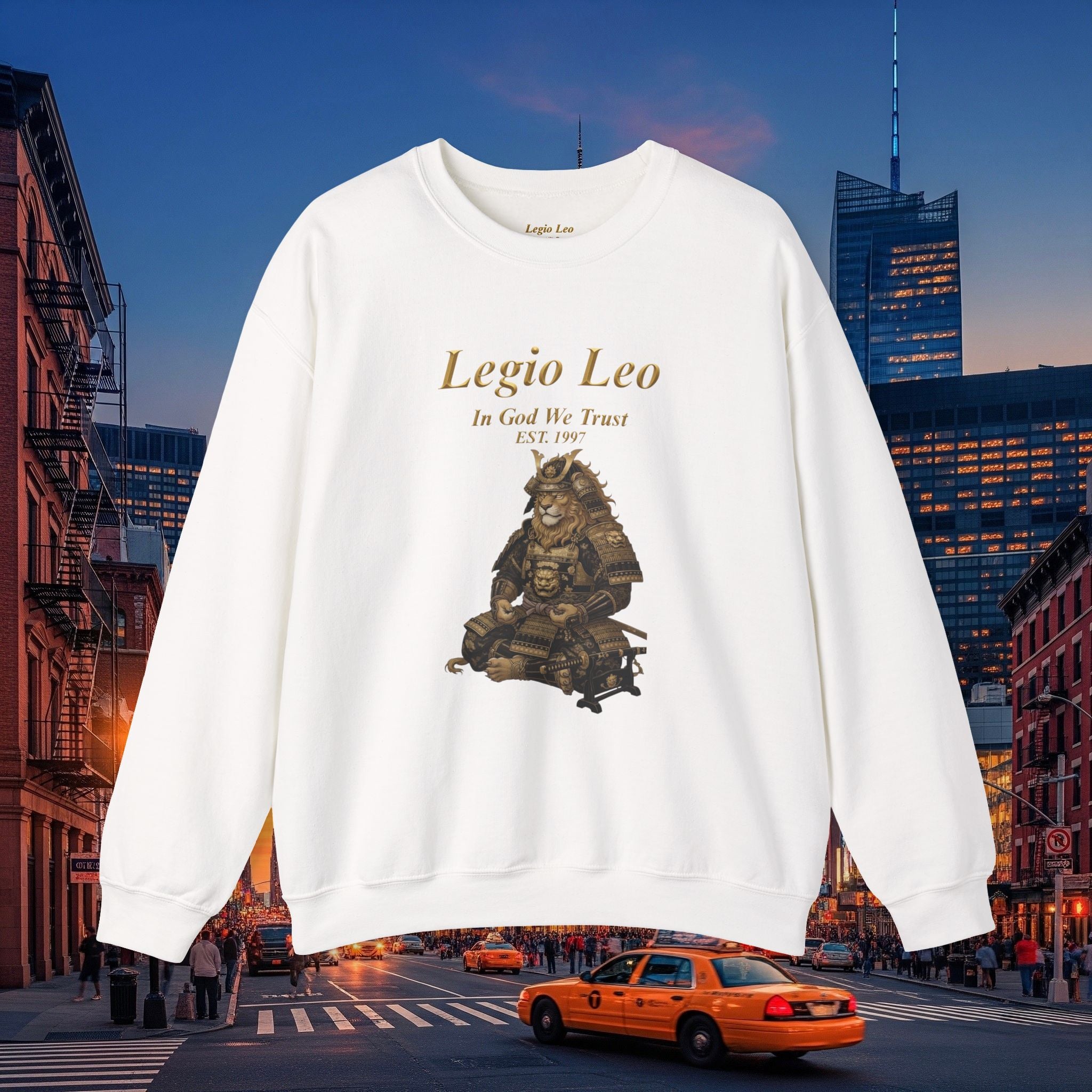 Legio Leo Cozy Crewneck Sweatshirt | Peaceful Samurai Warrior