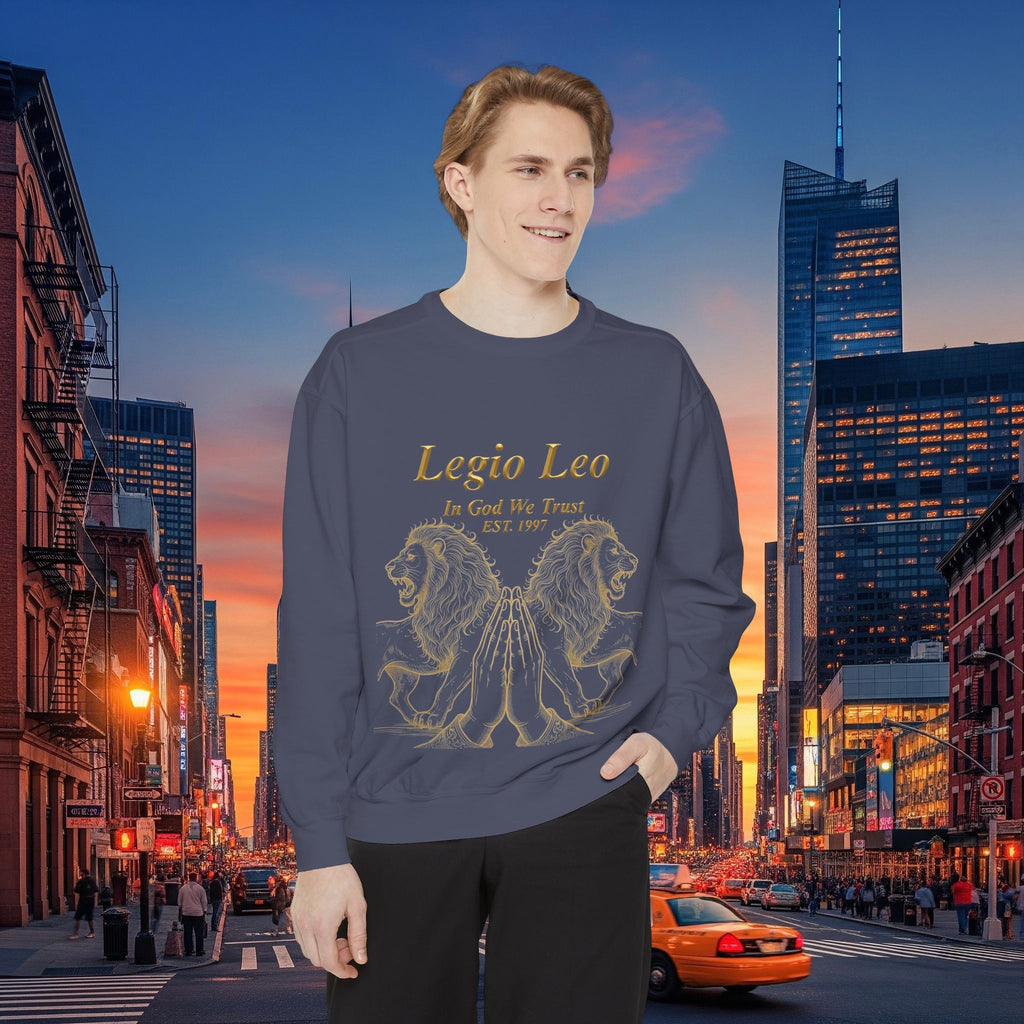 Legio Leo Sweatshirt – Minimal Gold Script Battle Ready Lions Crewneck