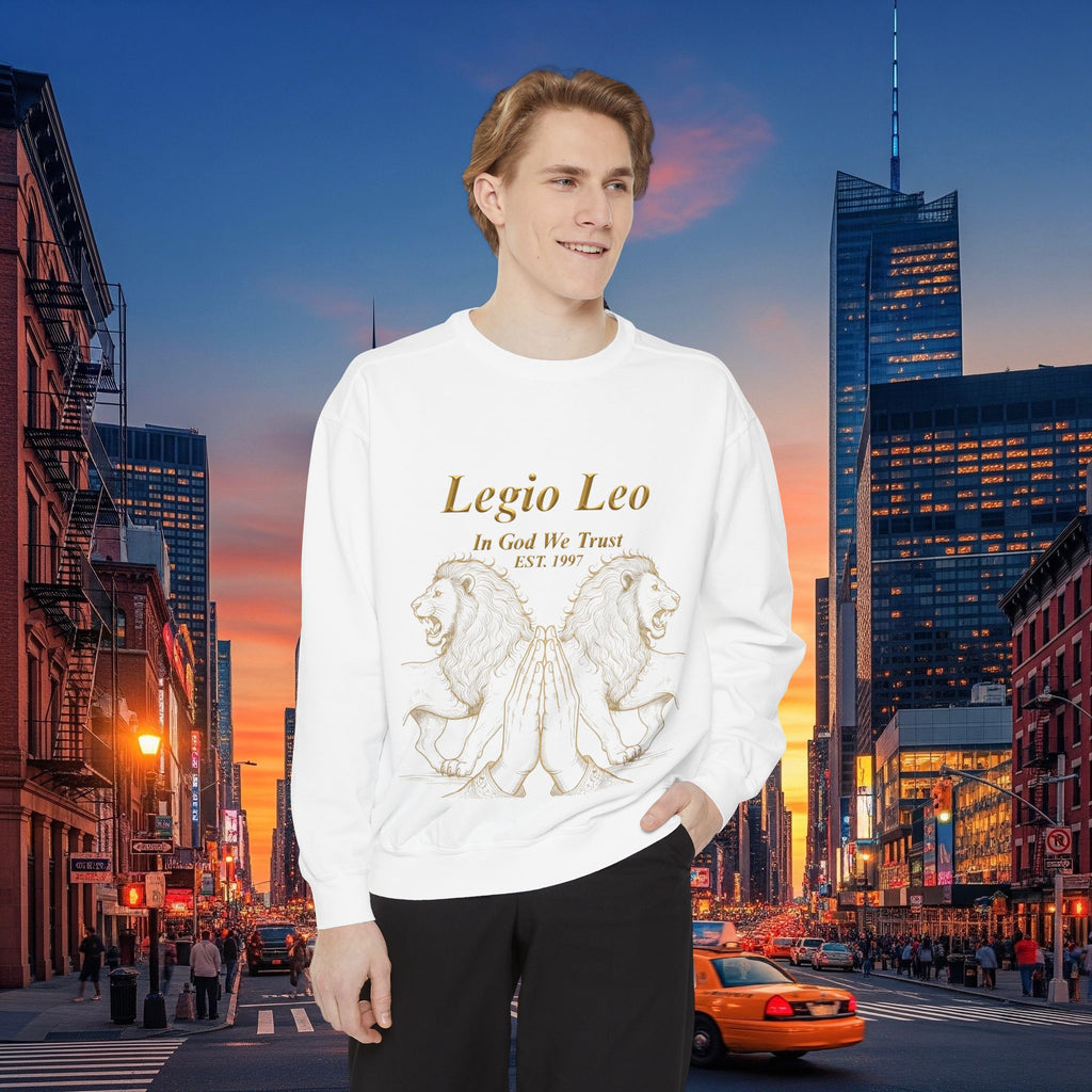 Legio Leo Sweatshirt – Minimal Gold Script Battle Ready Lions Crewneck