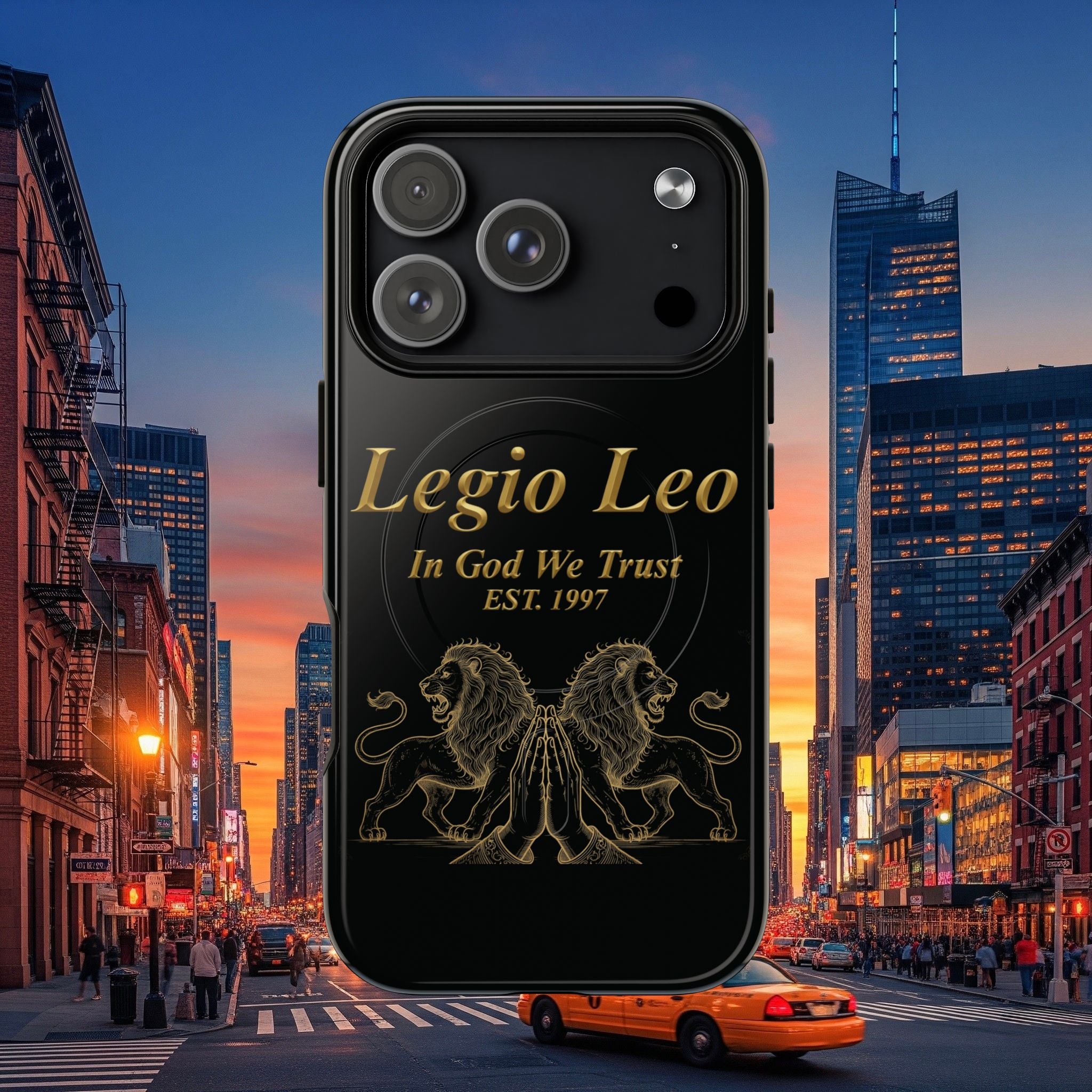 Tough Magnetic Phone Cases - Embrace Strength and Style, Legio Leo Design, Durable Protection
