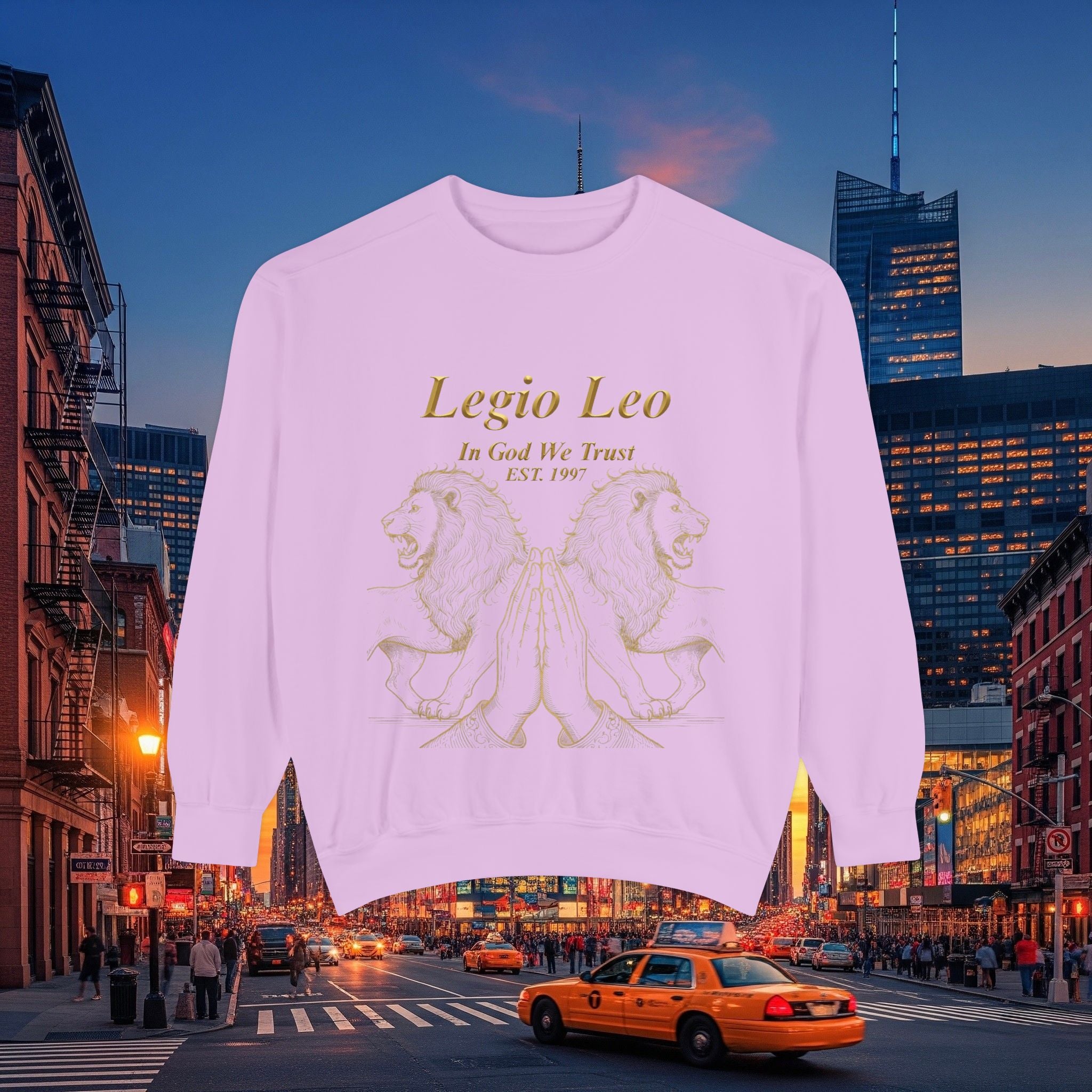 Legio Leo Sweatshirt – Minimal Gold Script Battle Ready Lions Crewneck