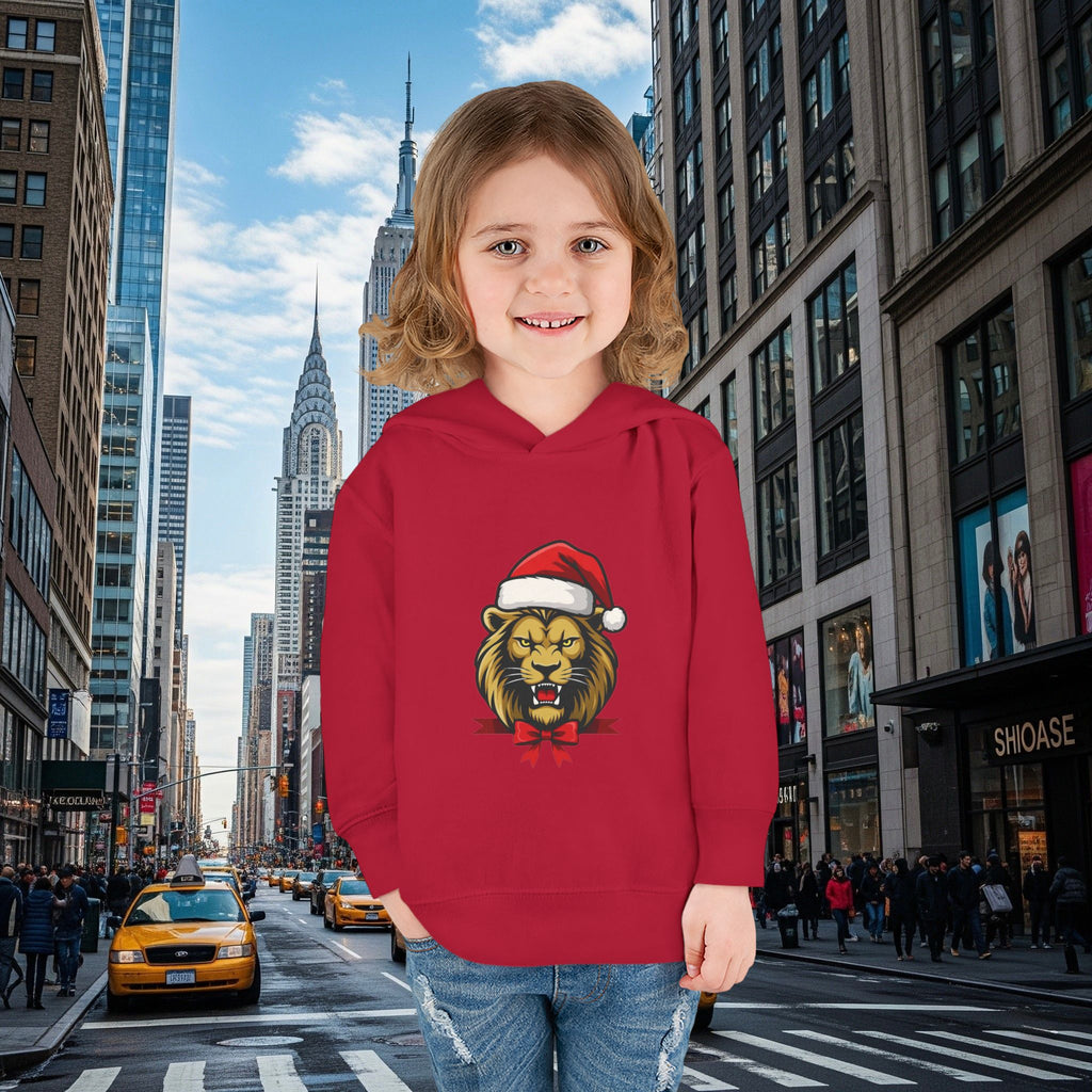 Christmas Legio Leo’s Toddler Pullover Fleece Hoodie (Grown Lion)
