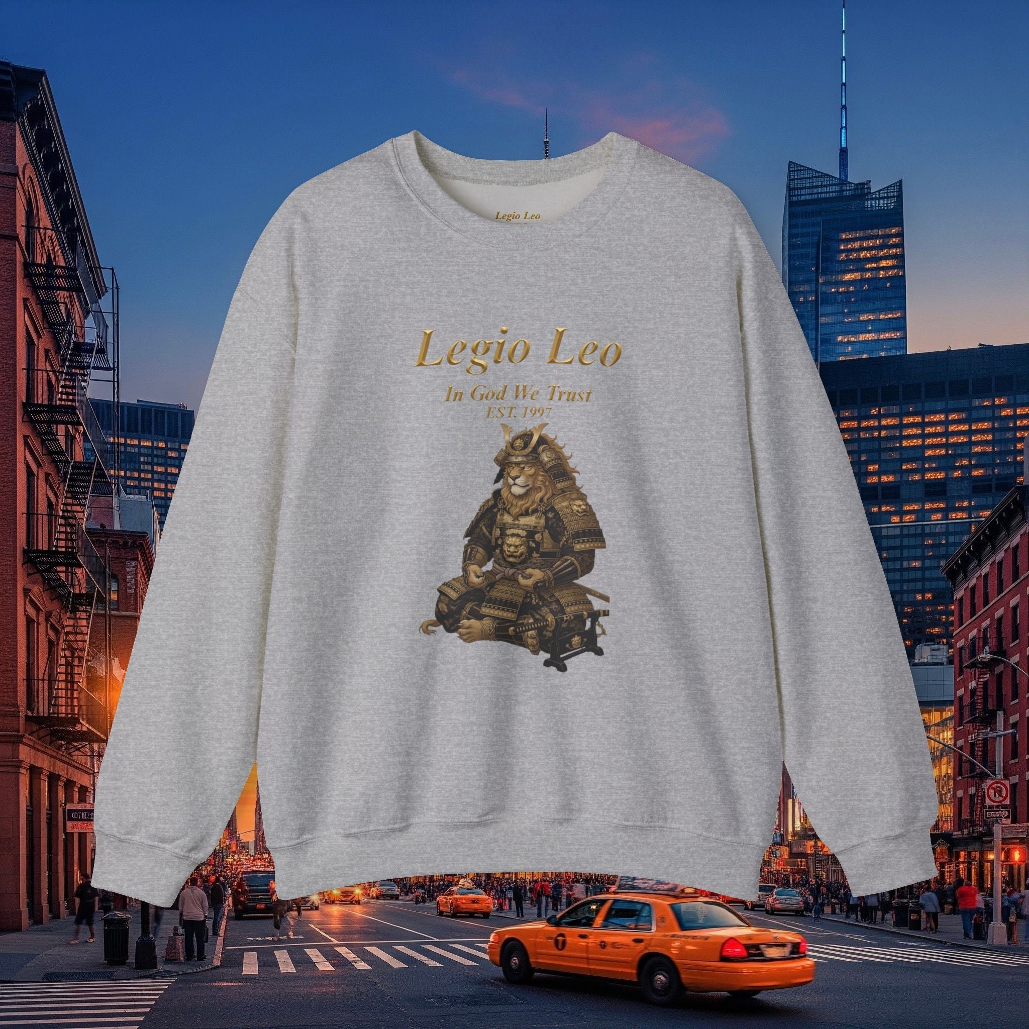 Legio Leo Cozy Crewneck Sweatshirt | Peaceful Samurai Warrior