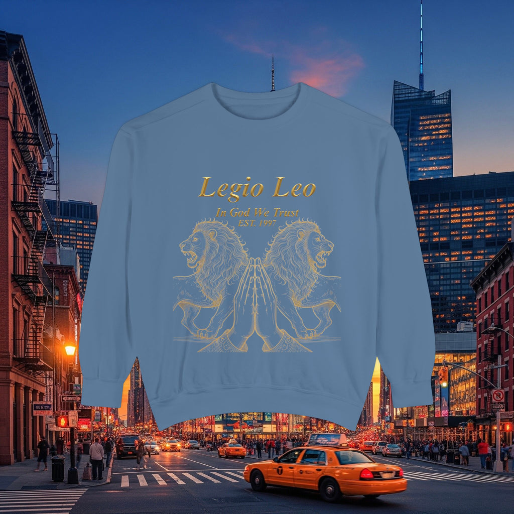 Legio Leo Sweatshirt – Minimal Gold Script Battle Ready Lions Crewneck