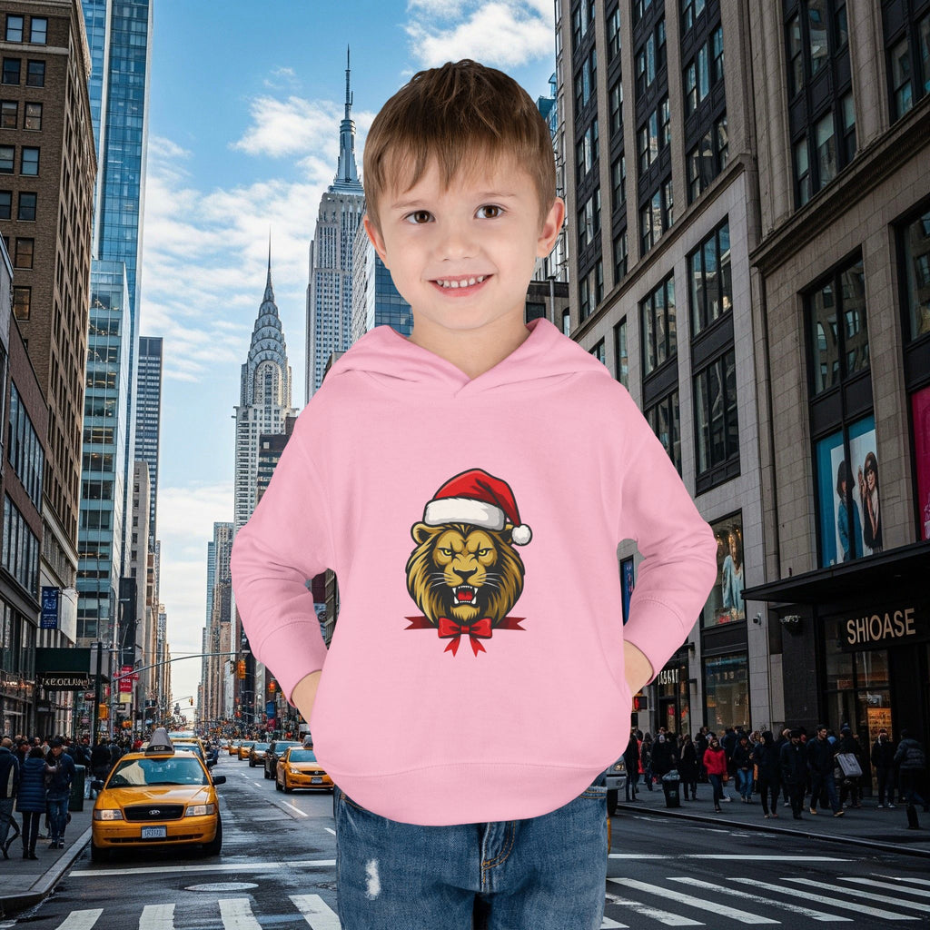 Christmas Legio Leo’s Toddler Pullover Fleece Hoodie (Grown Lion)