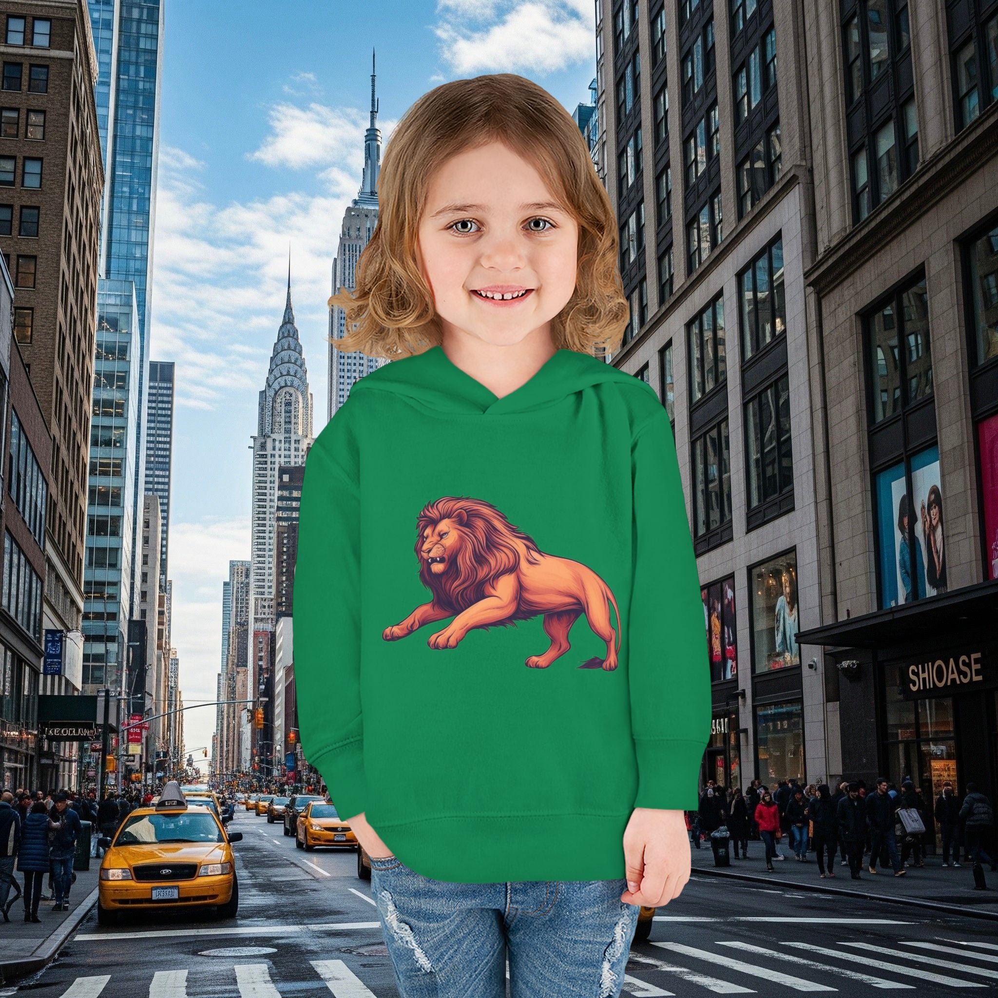 Legio Leo’s Toddler Pullover Fleece Hoodie (Grown Lion)