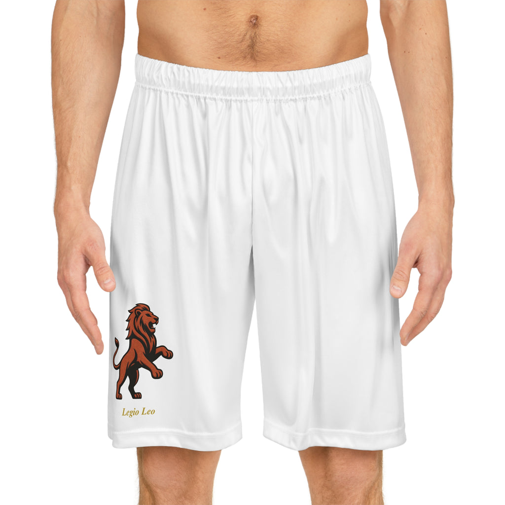 Legio Leo by DZ Royal Basketball Shorts for Athletes, Sporty Summer Wear, Unique Workout Gear, Active Lifestyle Apparel, Gift for Sports Lovers