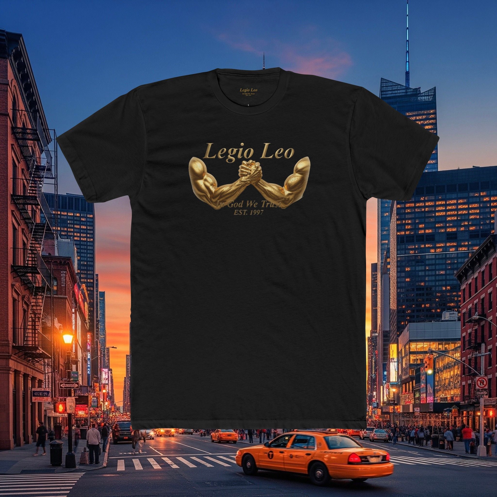 Legio Leo T‑Shirt — 'Legio Leo and In God We Trust Power Grab  Tee