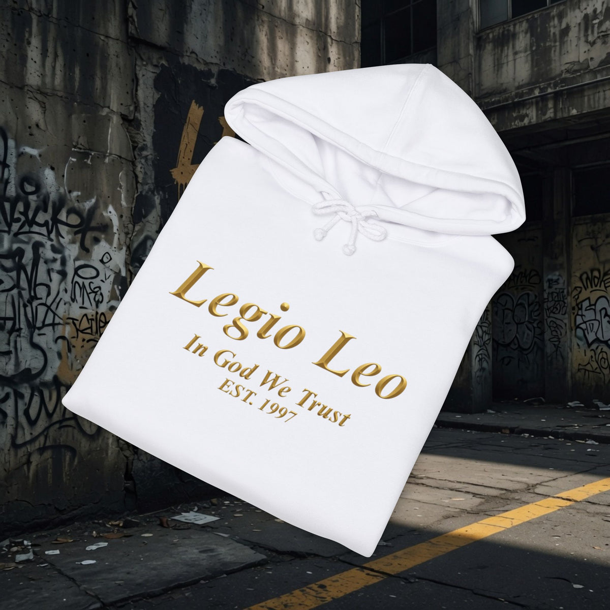 Legio Leo | In God We Trust | Unisex Heavyweight Hooded Sweatshirt