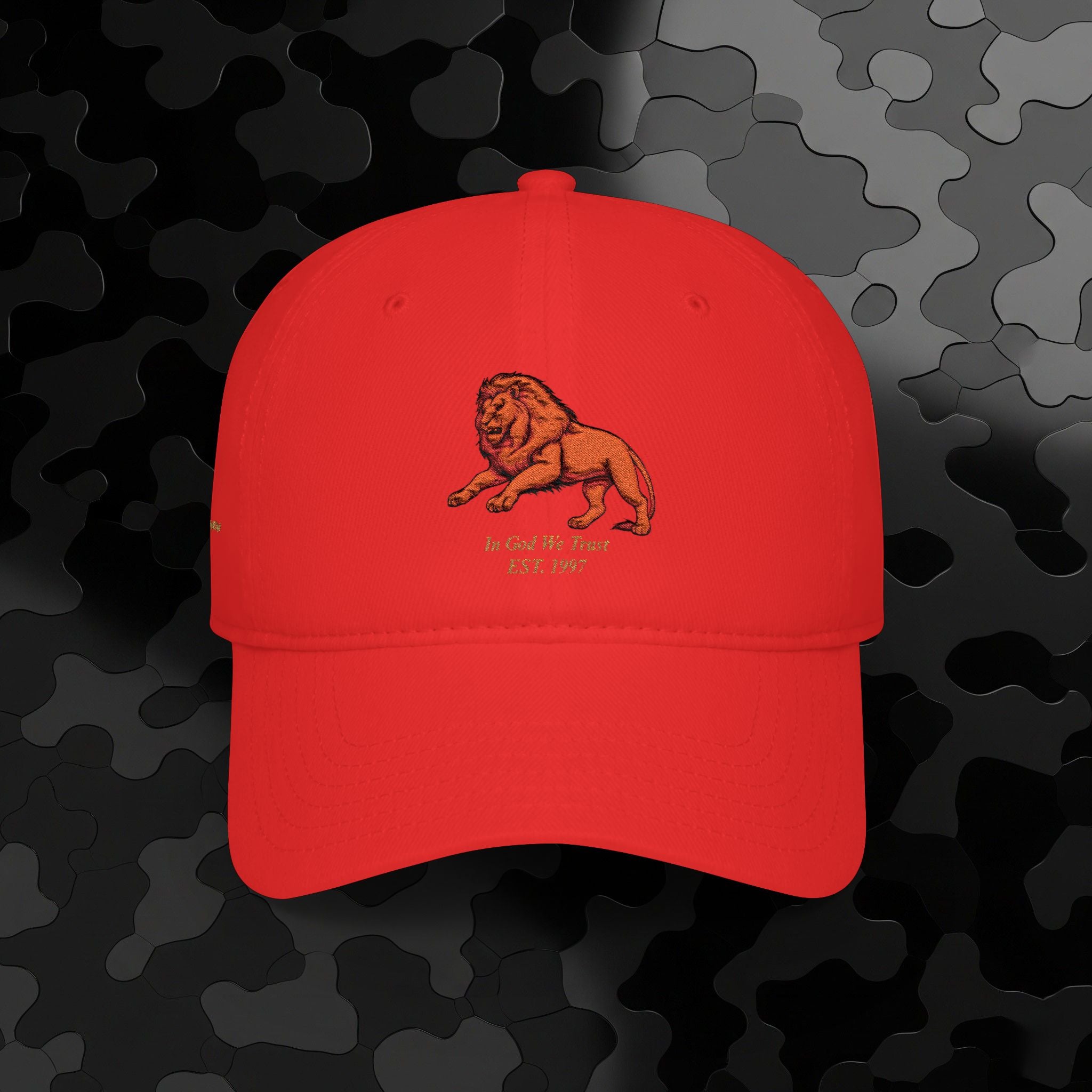 Low Profile Baseball Cap Original Mighty Lion Embroidery