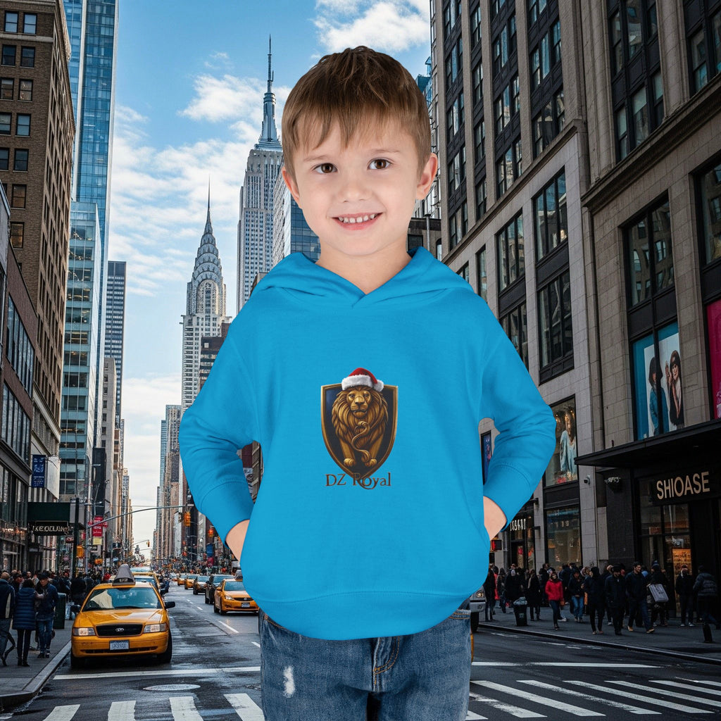 DZ Royal Christmas Toddler Pullover Fleece Hoodie (Grown Lion)
