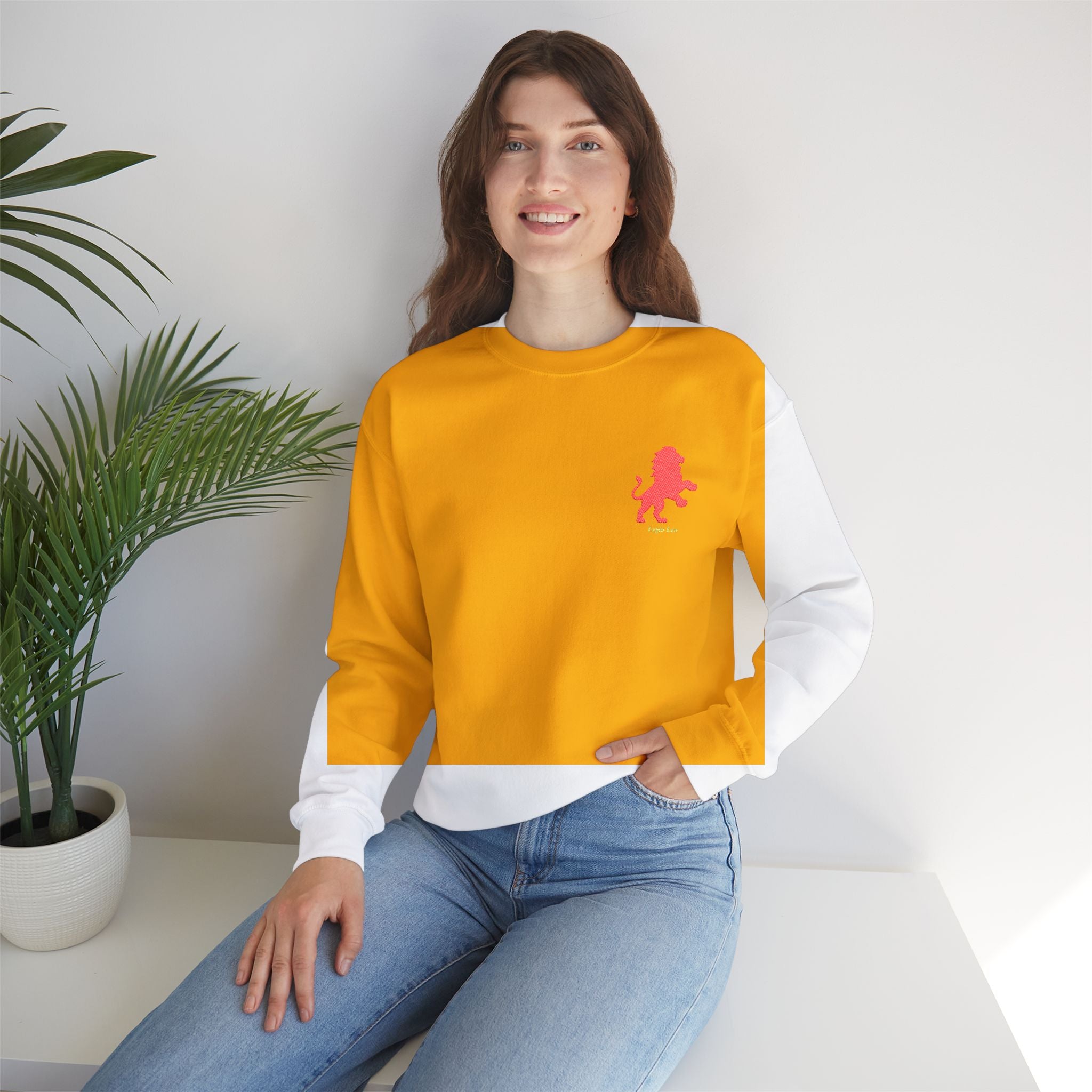 Legio Leo by DZ Royal Crewneck Sweatshirt | Mighty Lion Embroidered