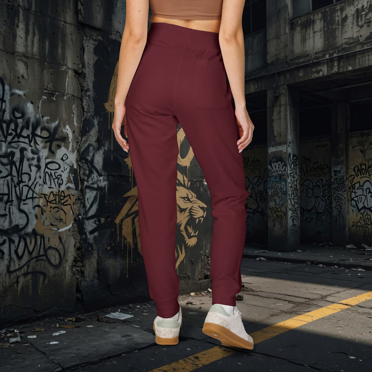 Legio Leo Embroidered Streetwear Fleece Sweatpants