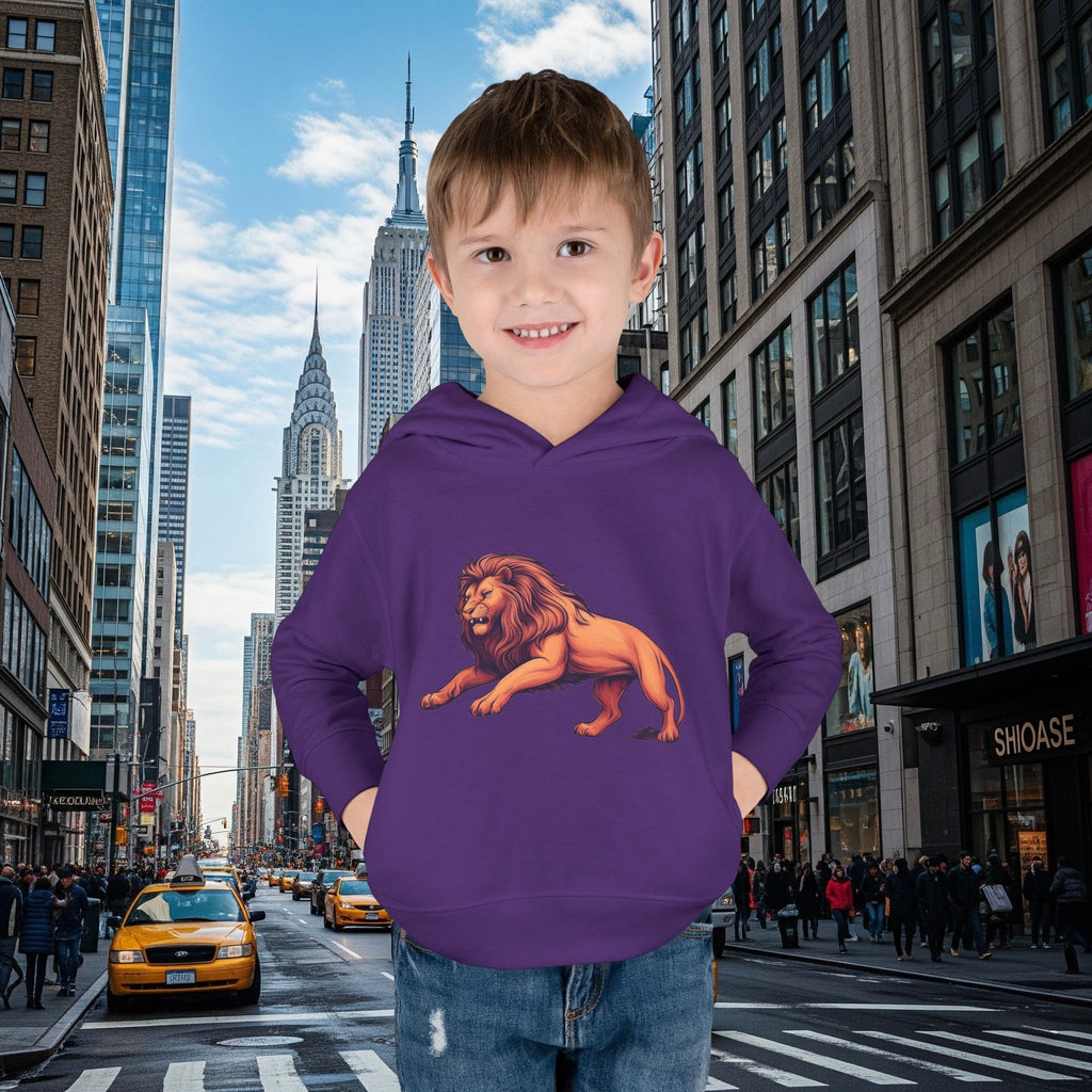 Legio Leo’s Toddler Pullover Fleece Hoodie (Grown Lion)