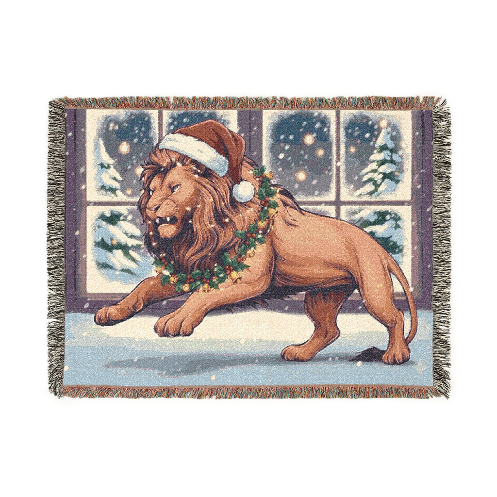 Festive Legio Leo by DZ Royal Woven Blanket for Cozy Winter Nights