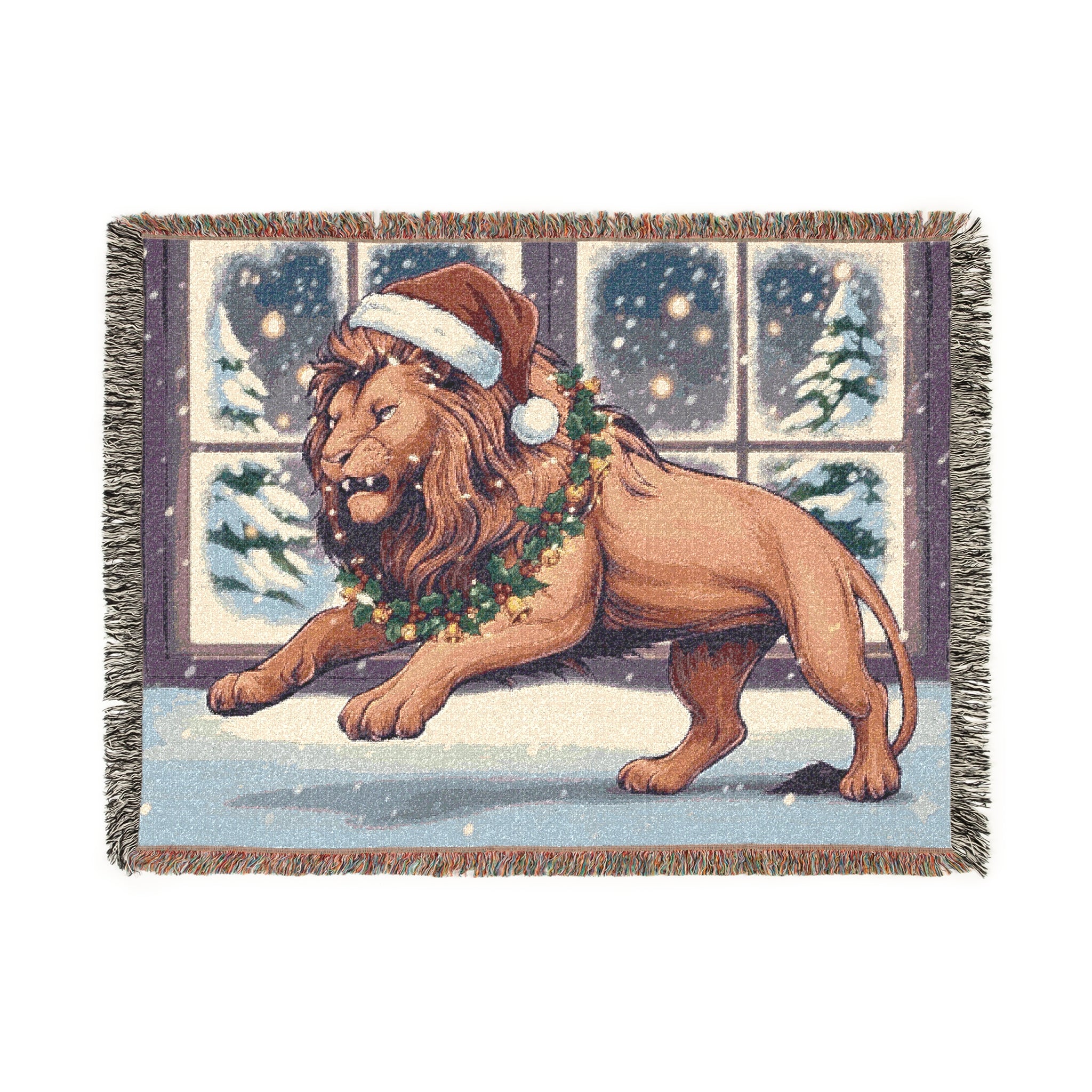 Festive Legio Leo by DZ Royal Woven Blanket for Cozy Winter Nights